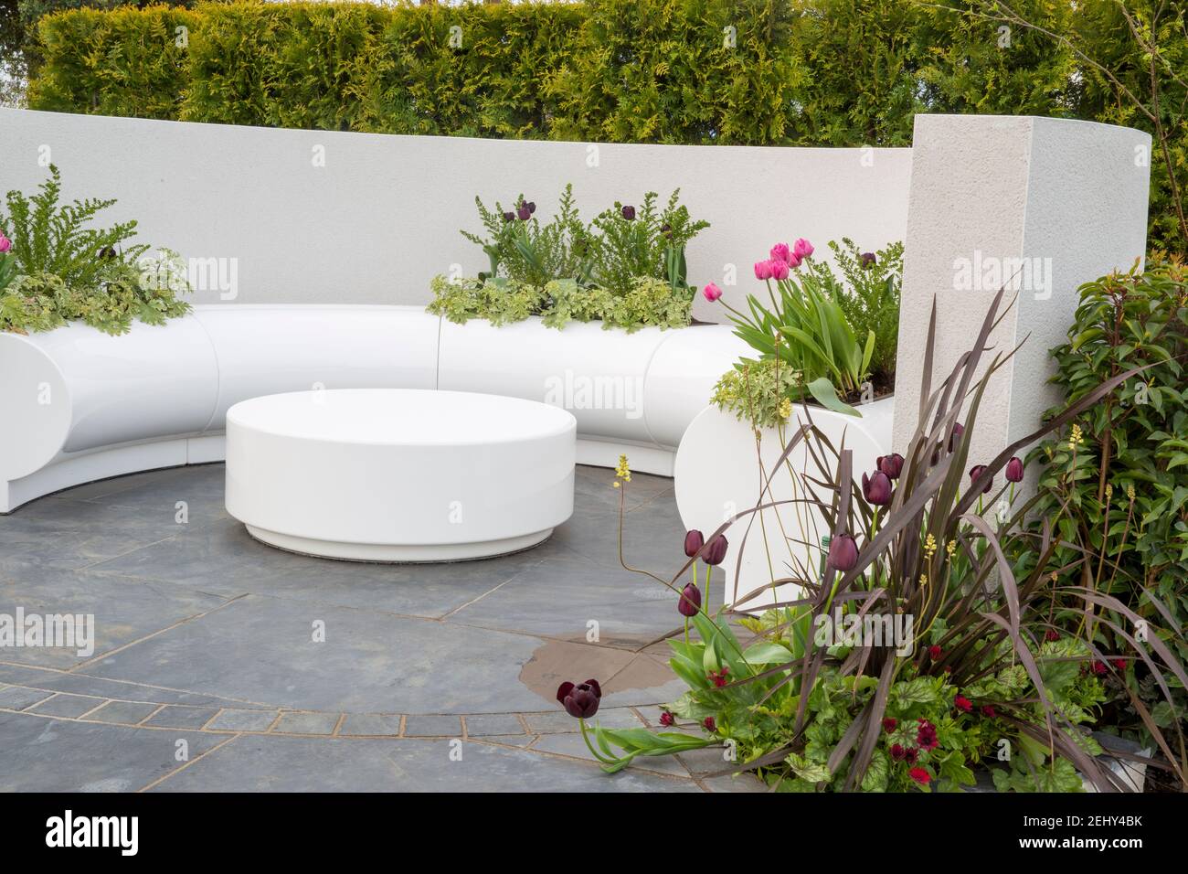 White plastic bench seat hotsell