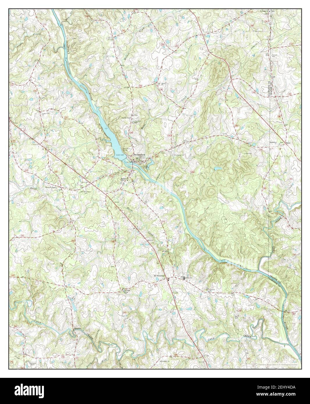 Saxapahaw, North Carolina, map 1977, 124000, United States of America