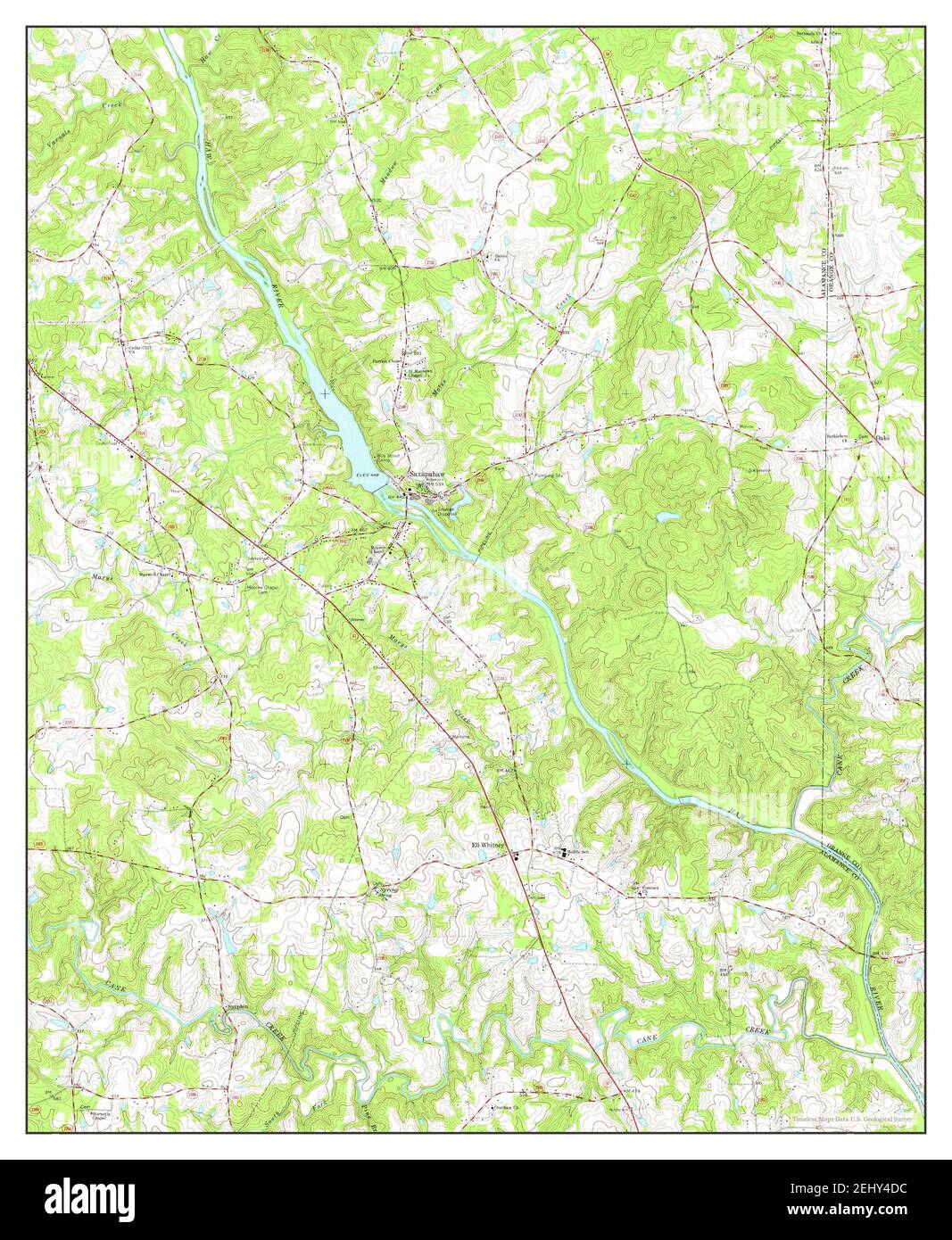 Saxapahaw, North Carolina, map 1977, 124000, United States of America