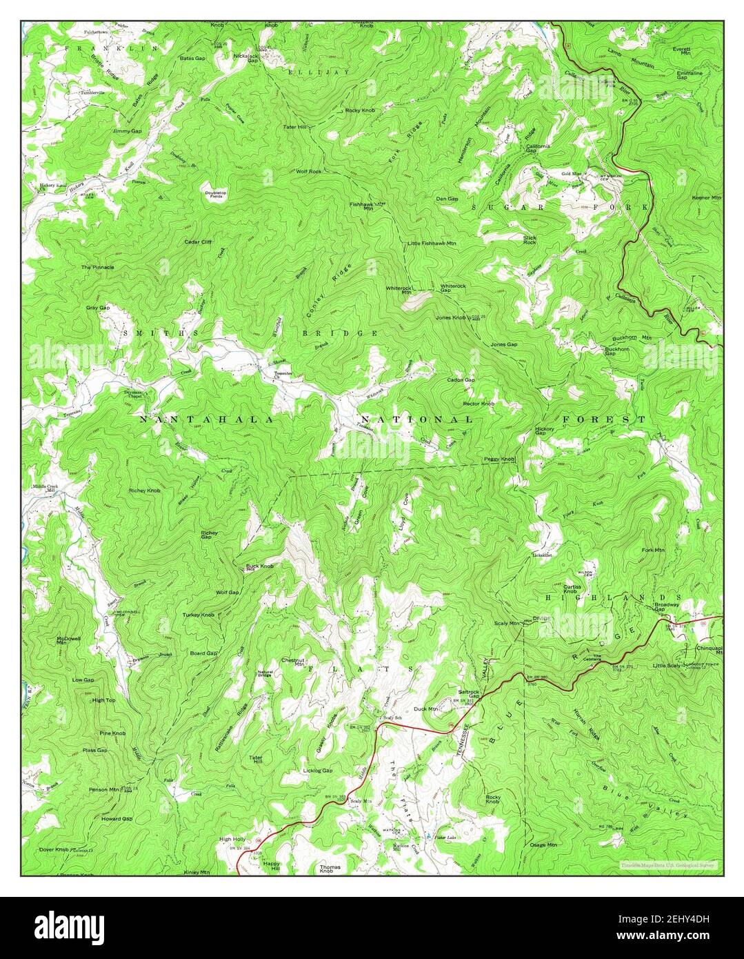 North carolina mountain map hires stock photography and images Alamy