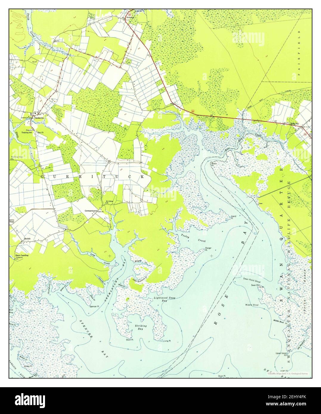 Scranton, North Carolina, map 1951, 124000, United States of America