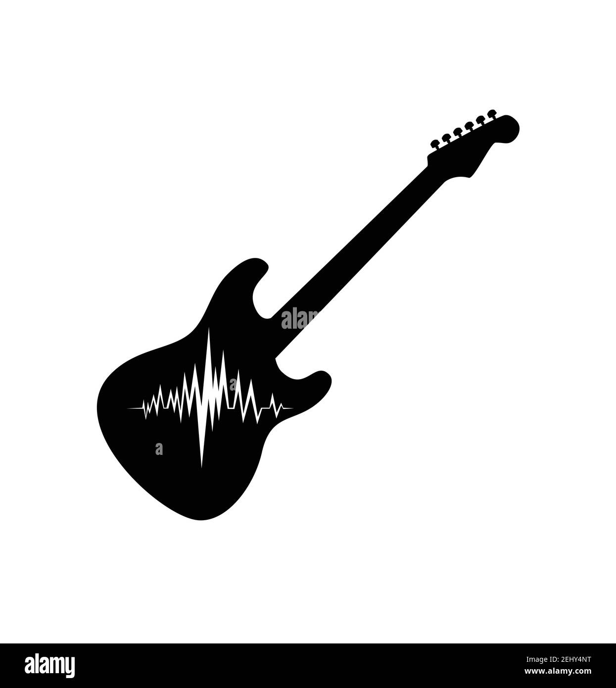 Electric Guitar Musical Wave Vector Template Design Stock Vector Image & Art Alamy