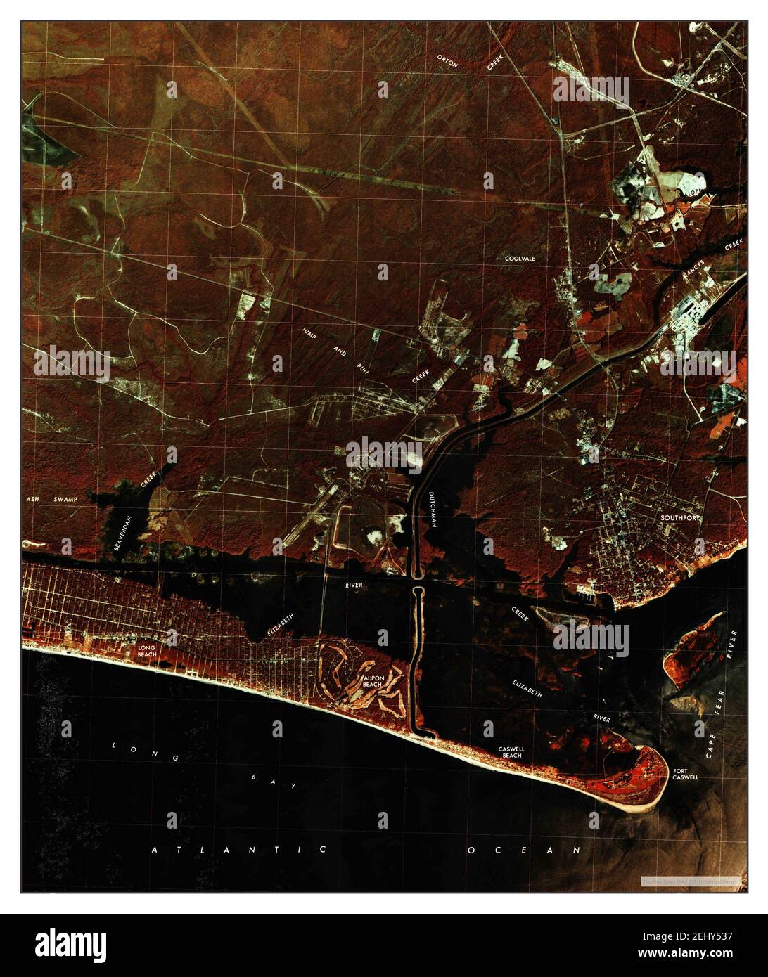 Southport, North Carolina, map 1980, 124000, United States of America