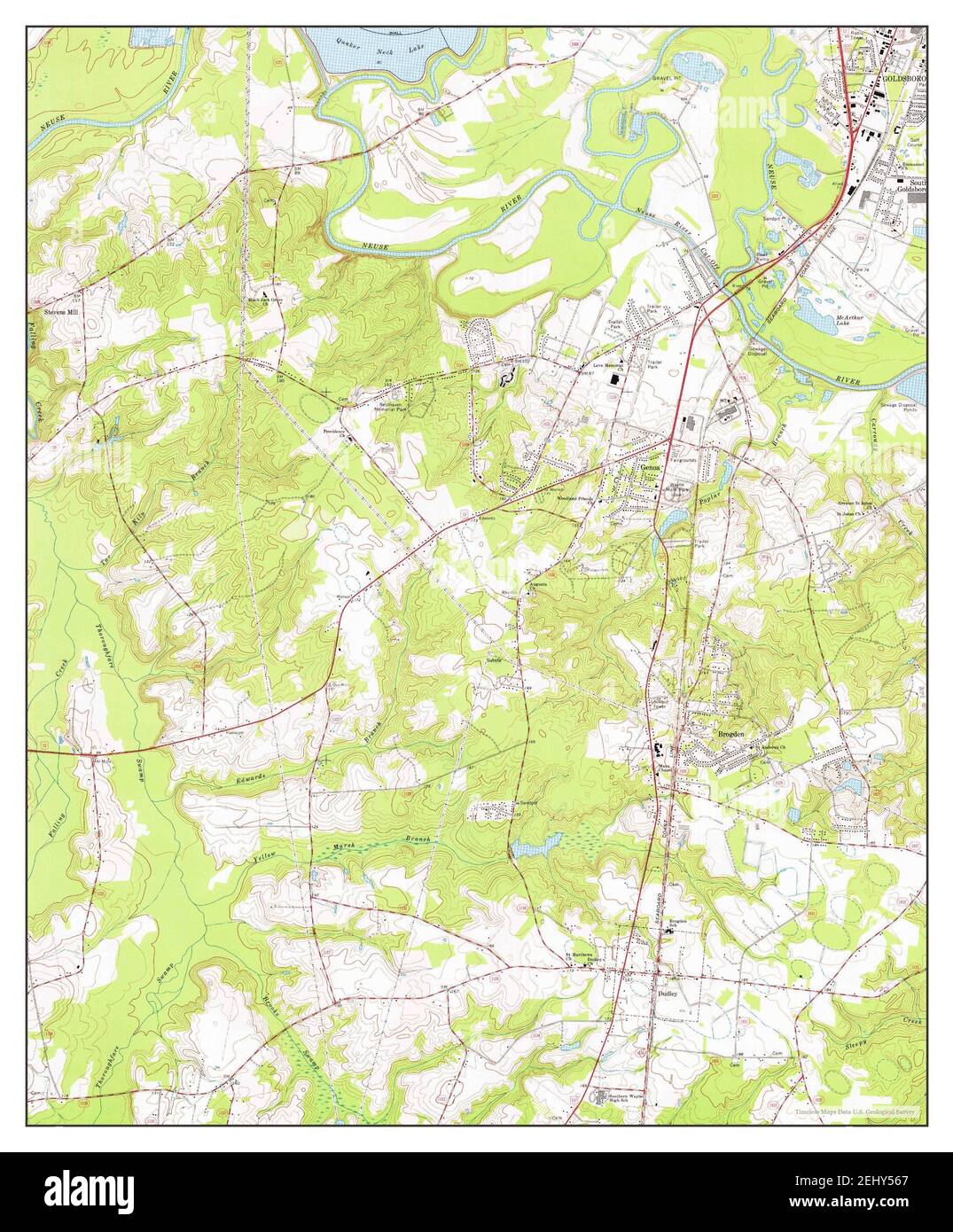 Southwest Goldsboro, North Carolina, map 1974, 124000, United States