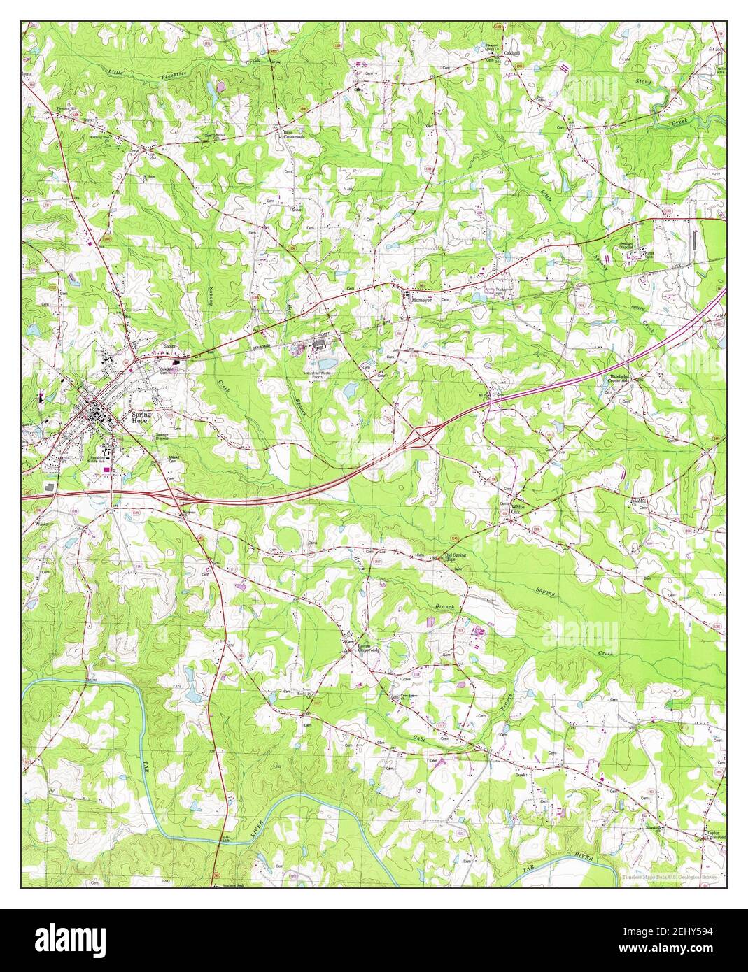 Spring Hope, North Carolina, map 1978, 124000, United States of