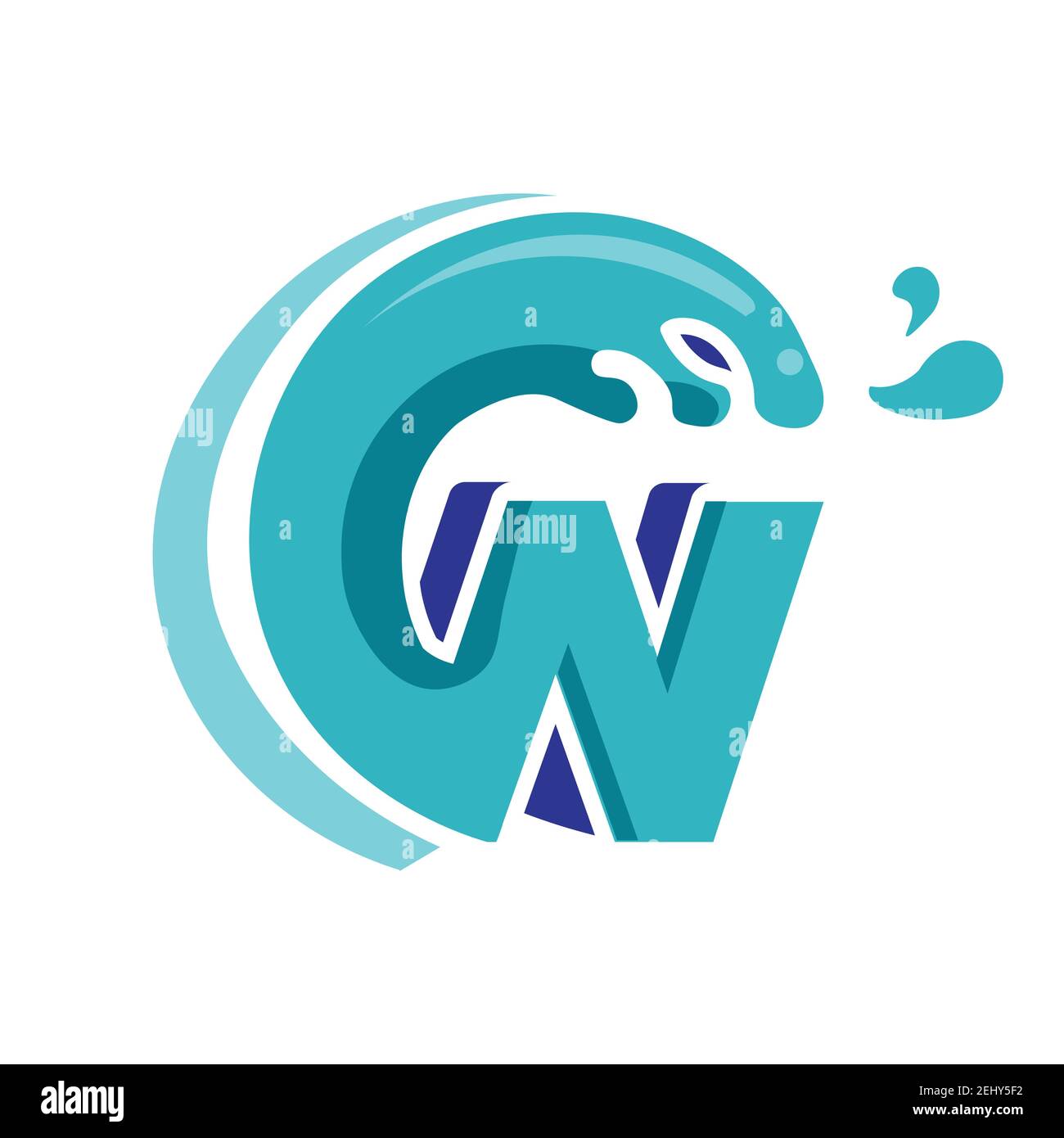 Azure waters of the sea Stock Vector Images - Alamy