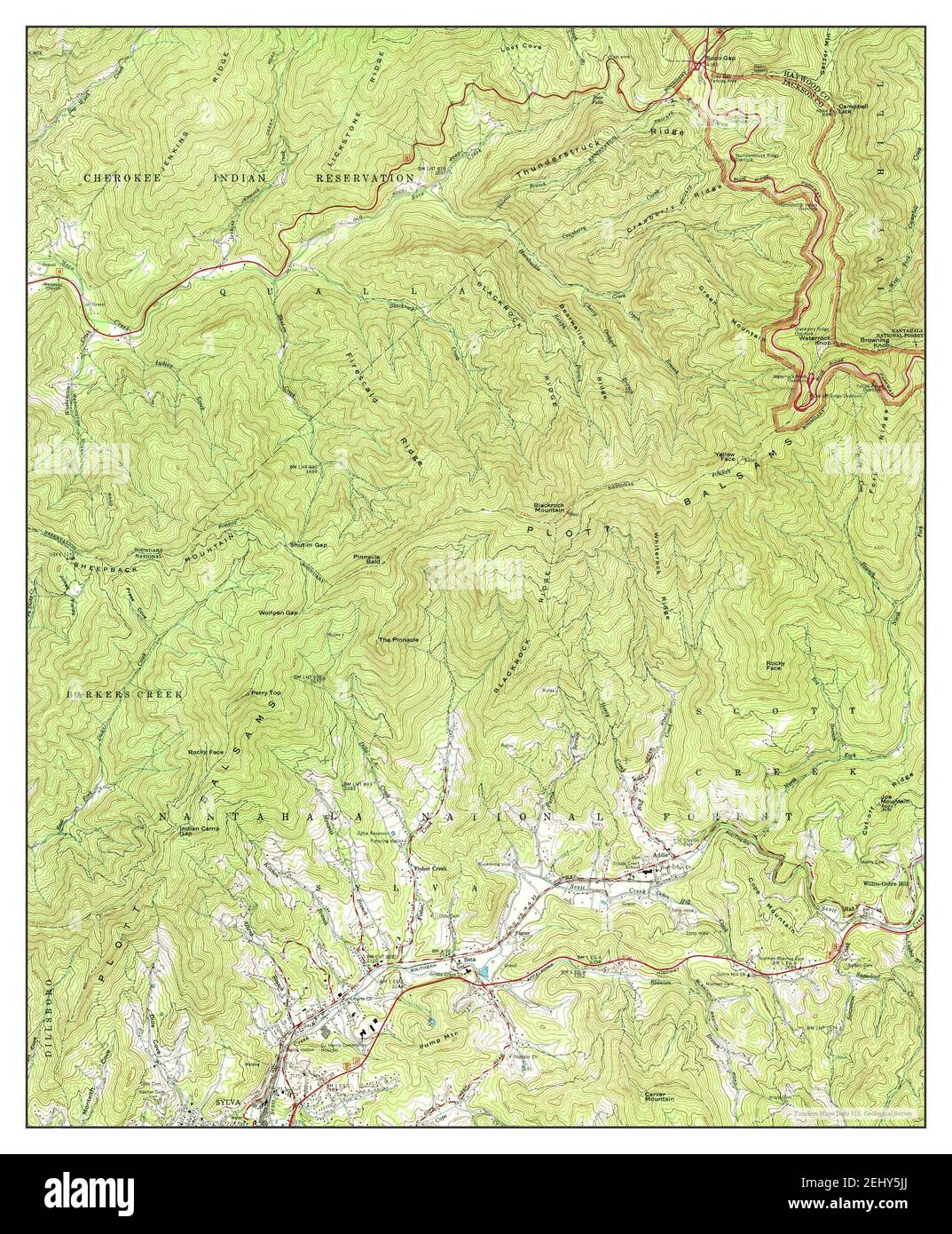 Sylva North, North Carolina, map 1967, 124000, United States of