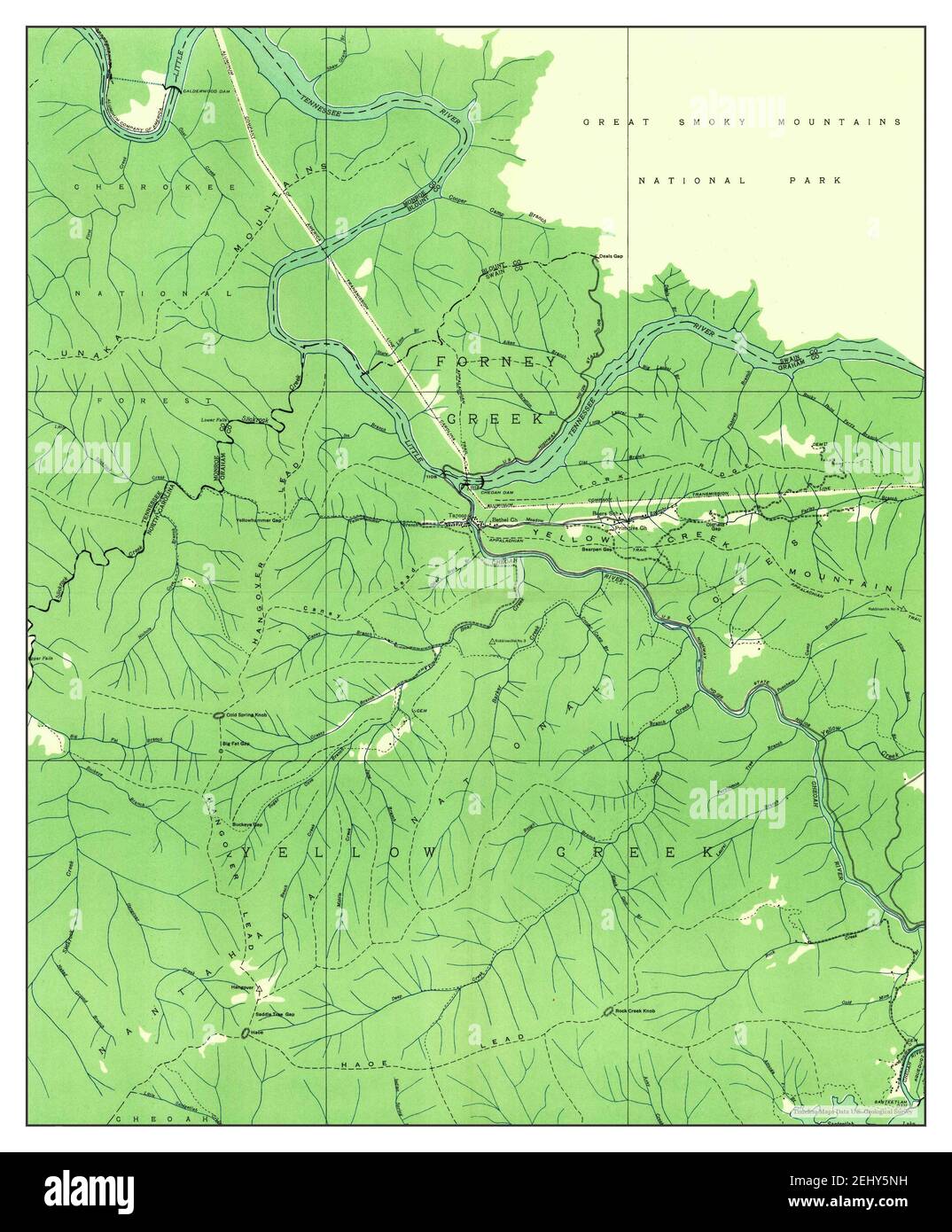 Tapoco Map Tapoco, North Carolina, map 1935, 1:24000, United States of America by ...