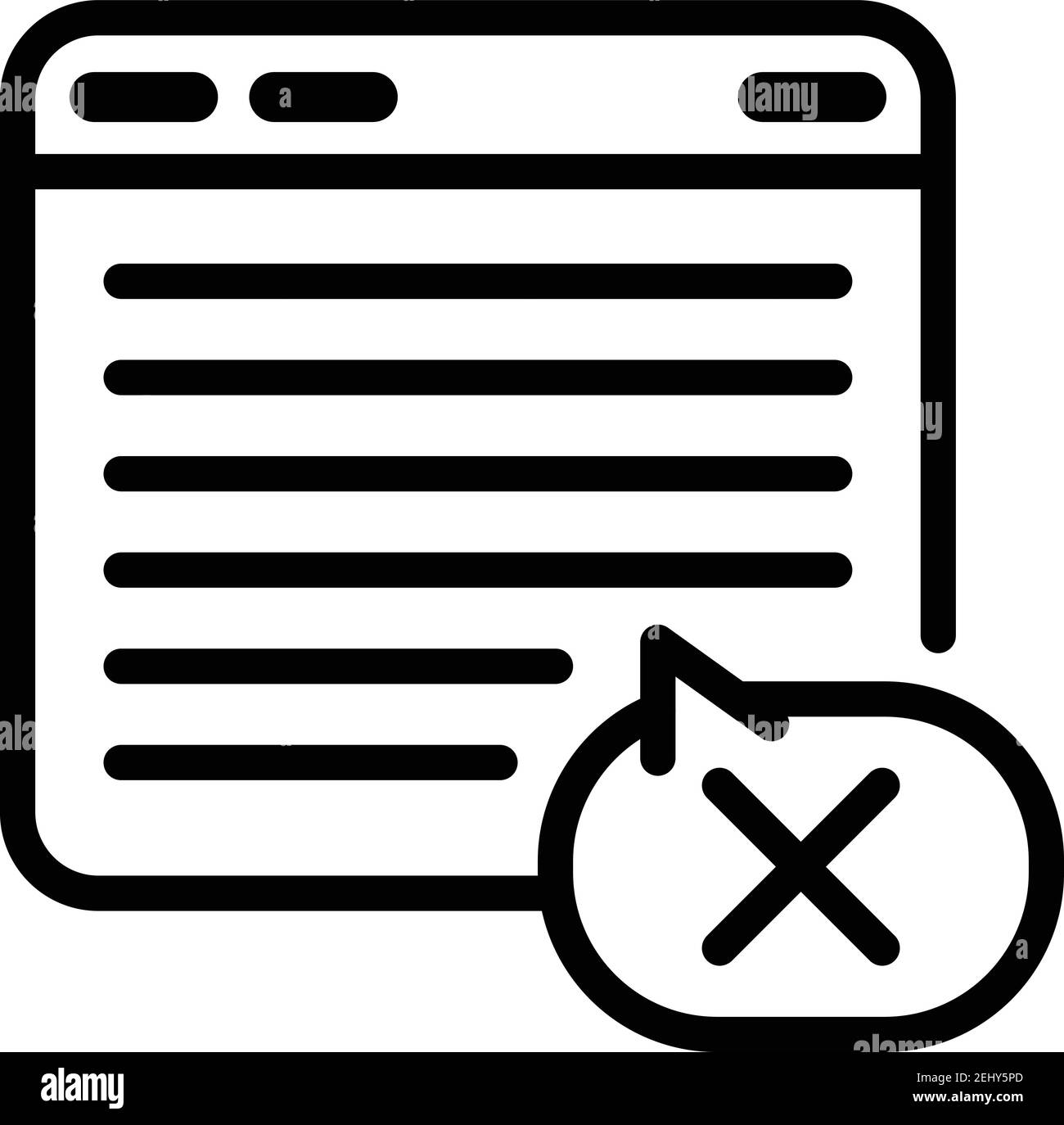 Dislike web page icon. Outline dislike web page vector icon for web ...
