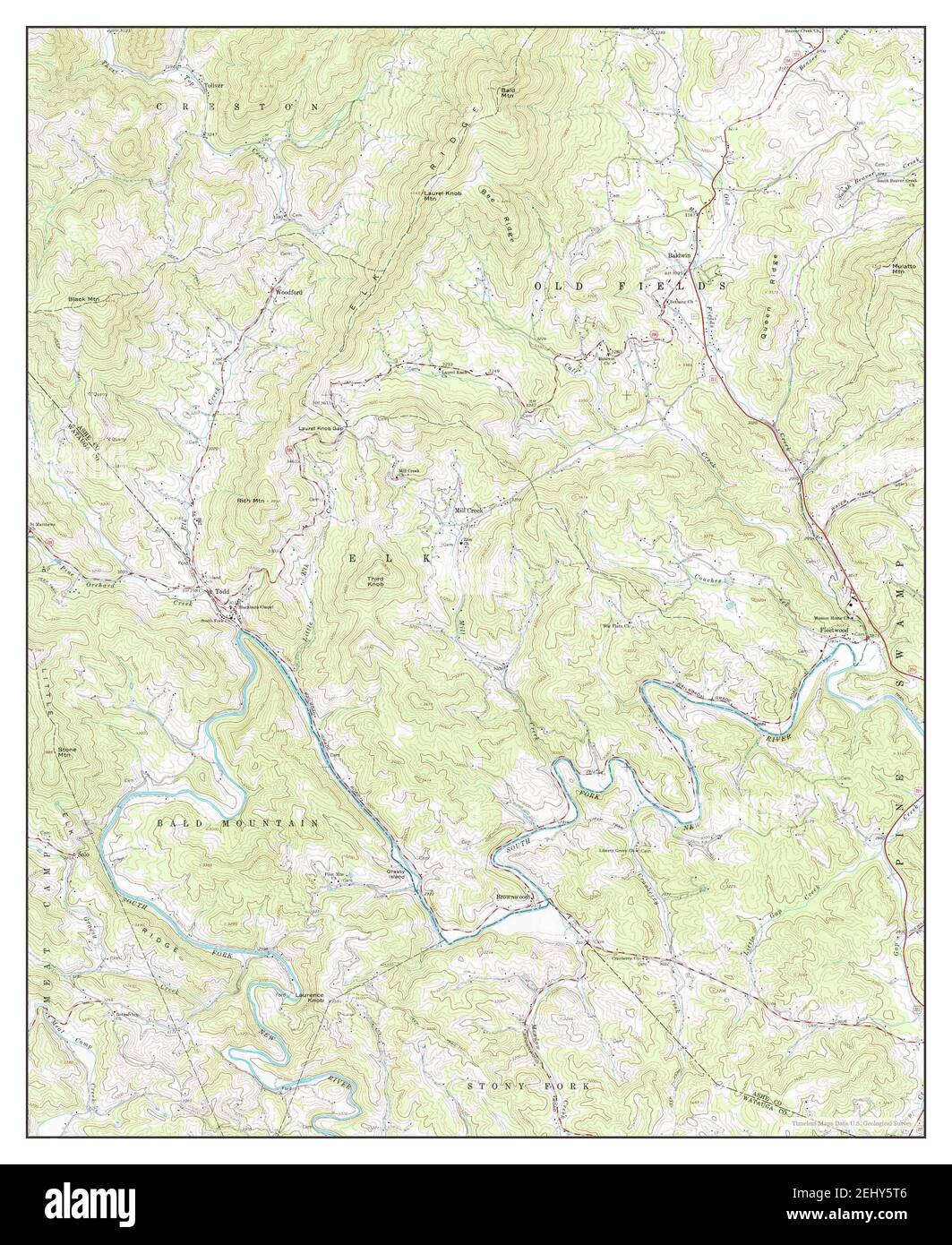 Todd, North Carolina, map 1966, 124000, United States of America by