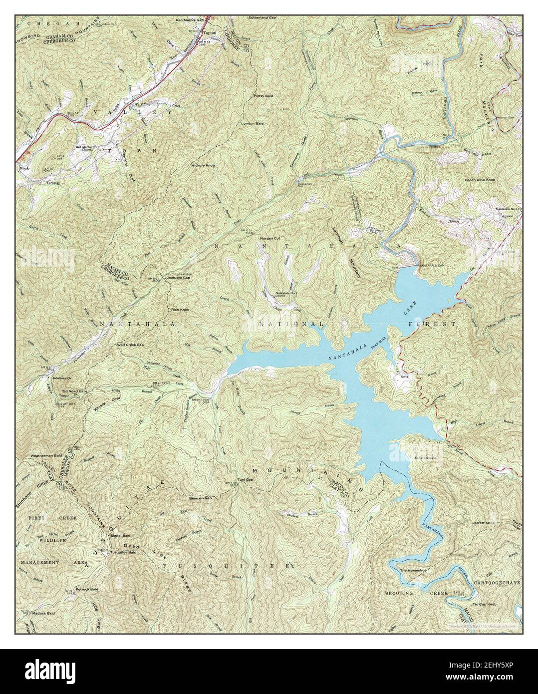 Topton, North Carolina, map 1957, 124000, United States of America by