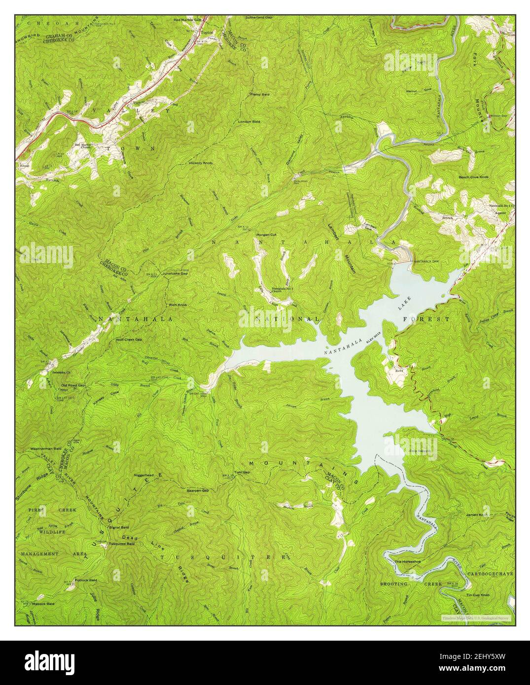 Topton, North Carolina, map 1957, 124000, United States of America by