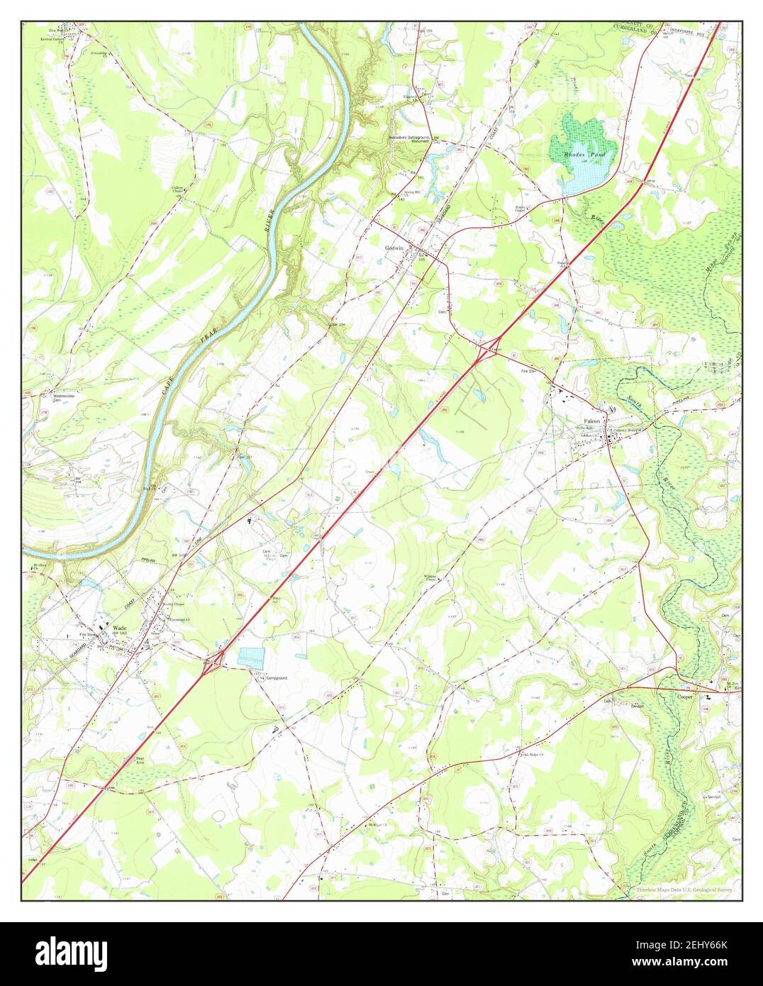 Wade, North Carolina, map 1974, 124000, United States of America by