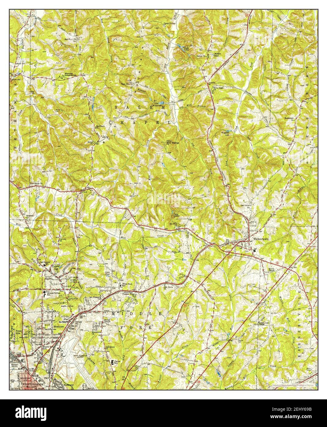 Map of walkertown hires stock photography and images Alamy