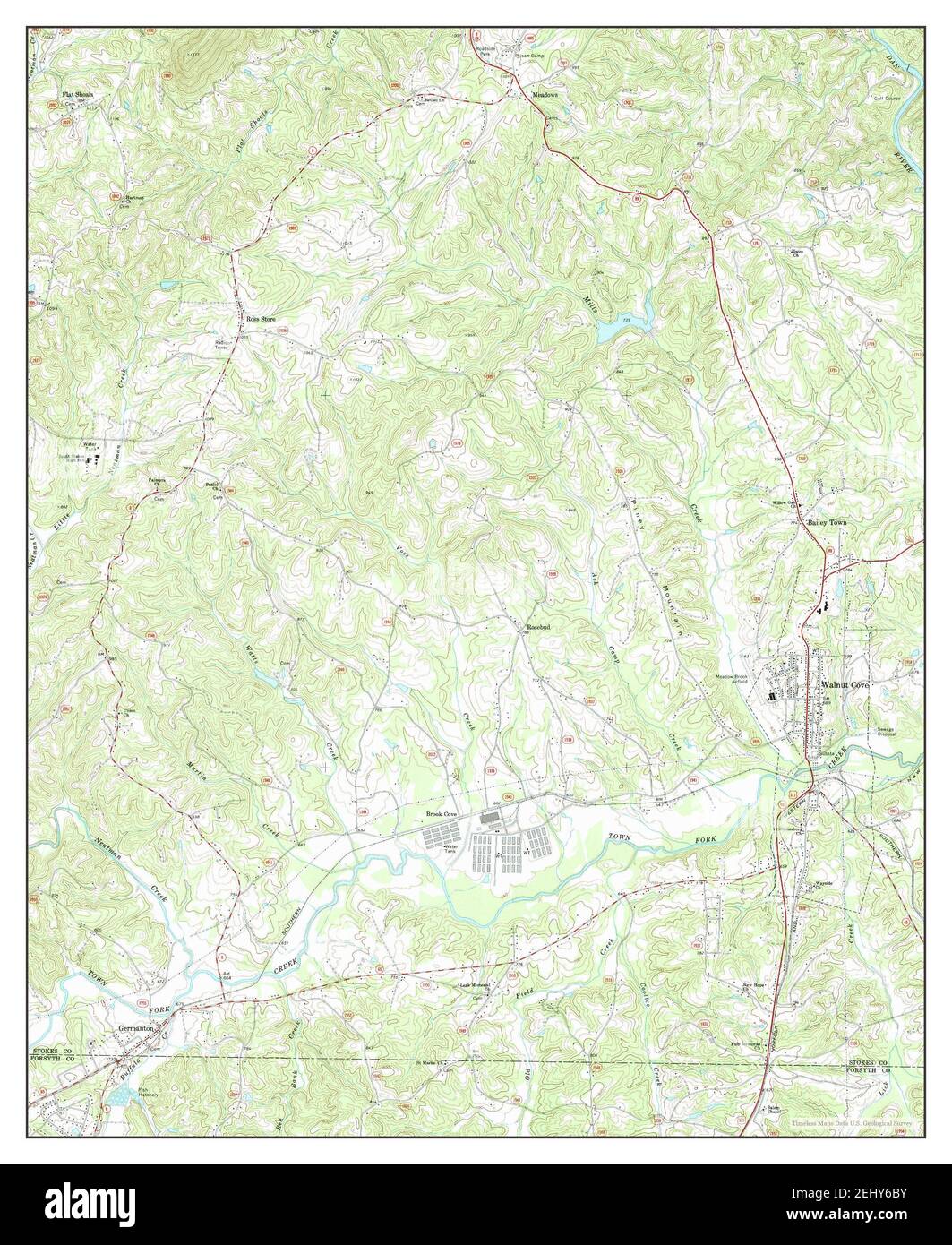 Walnut Cove North Carolina Map 1971 124000 United States Of America By Timeless Maps Data 2165