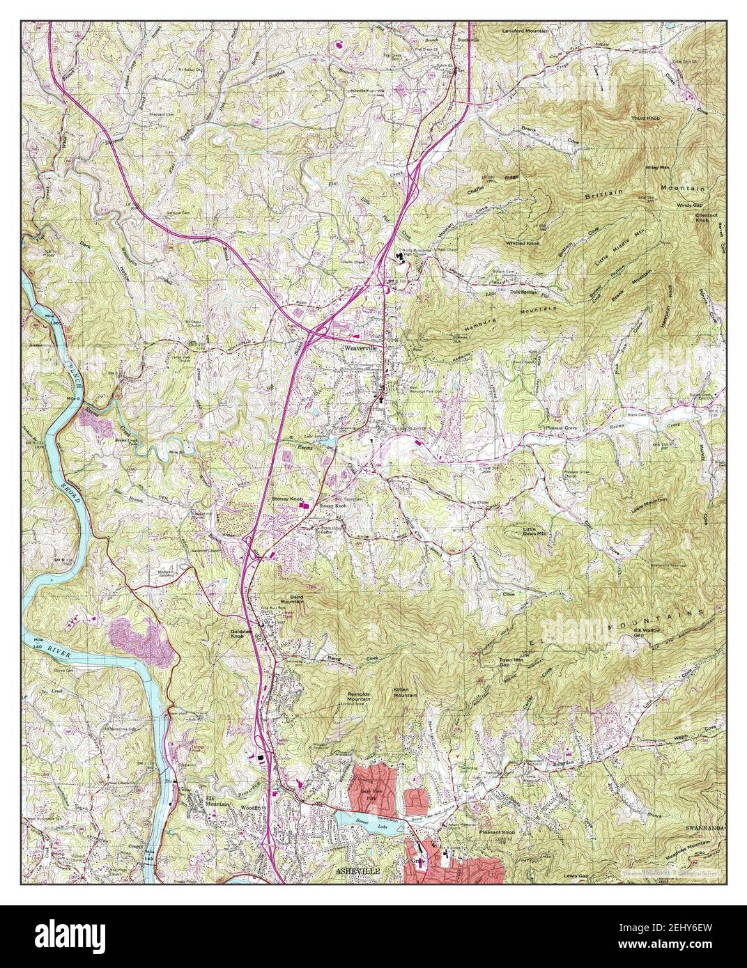 Map of weaverville Cut Out Stock Images & Pictures Alamy