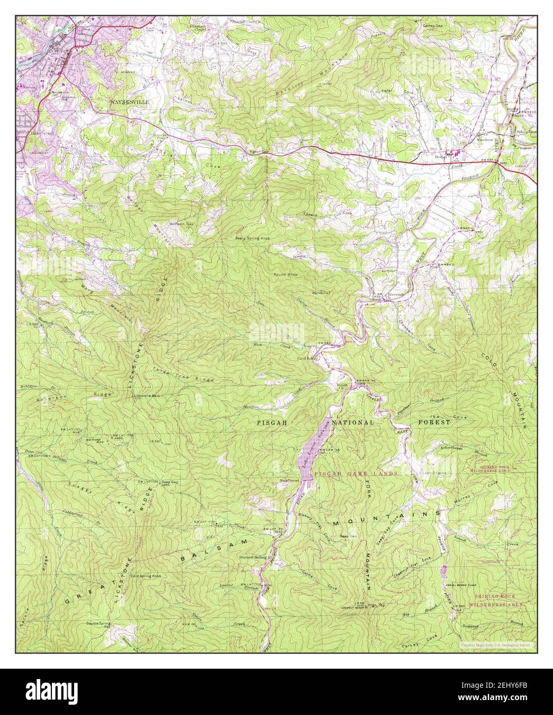 Waynesville, North Carolina, map 1941, 124000, United States of America by Timeless Maps, data