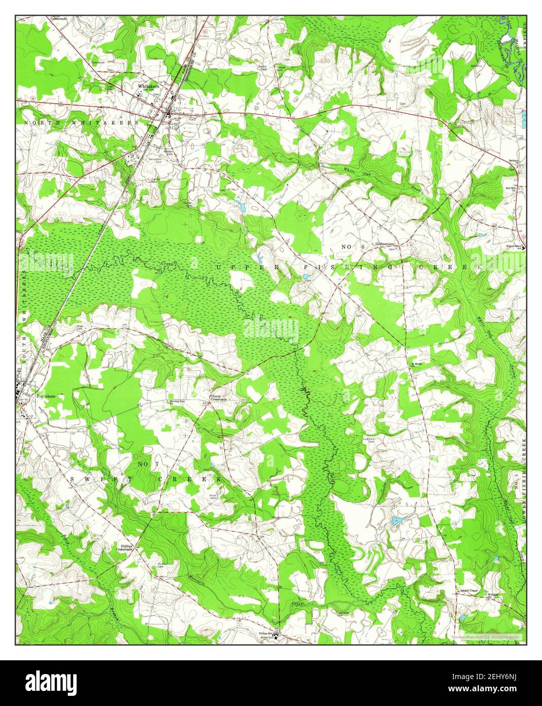 Whitakers, North Carolina, map 1961, 124000, United States of America