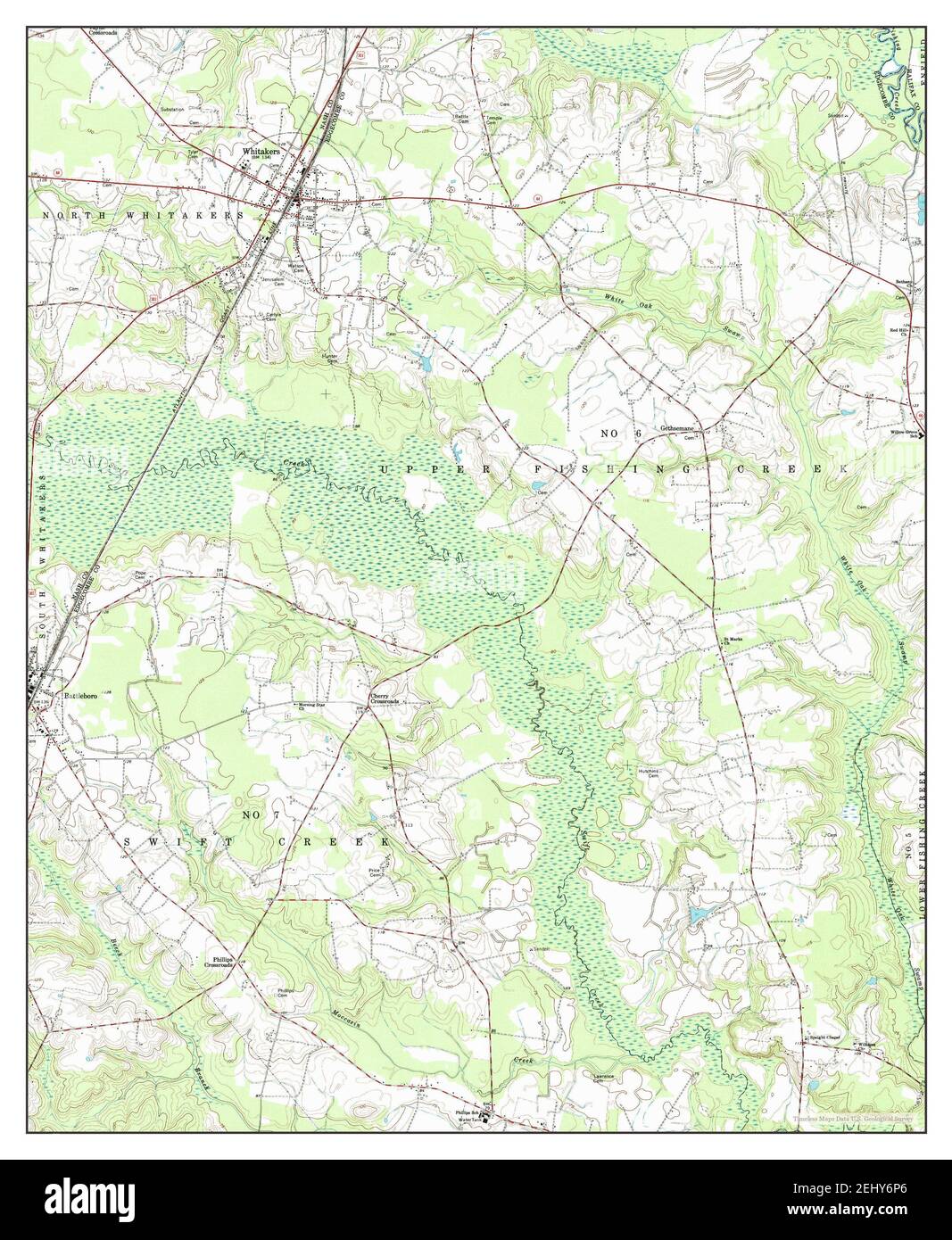 Whitakers, North Carolina, map 1961, 124000, United States of America