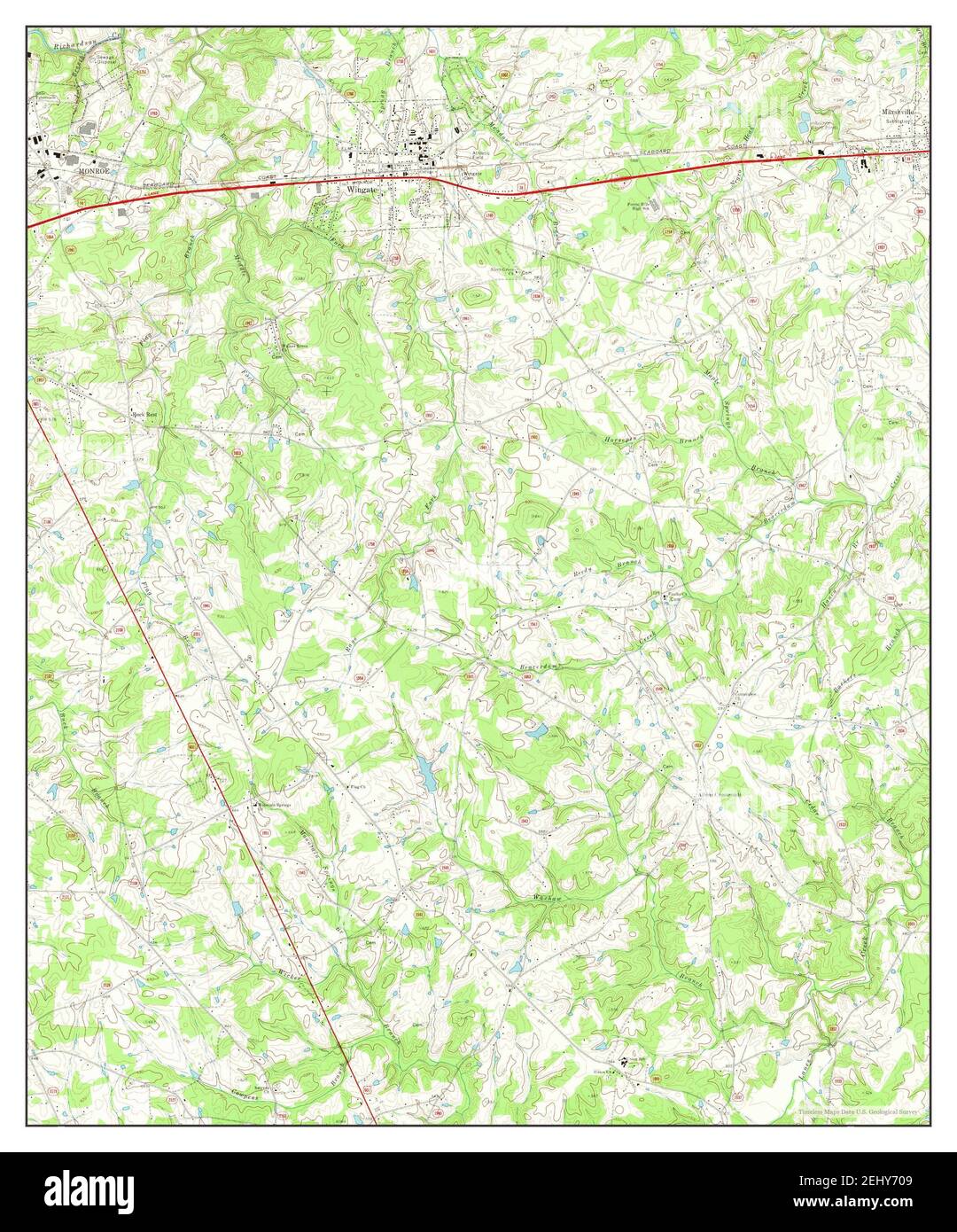 Wingate, North Carolina, map 1970, 124000, United States of America by