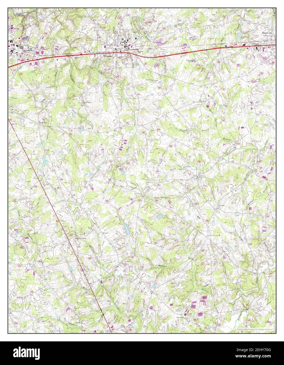 Wingate, North Carolina, map 1970, 124000, United States of America by