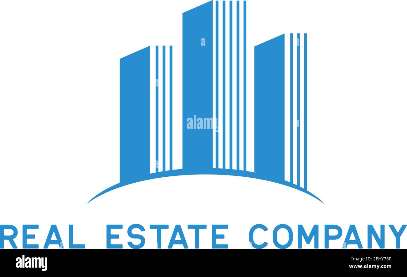 real estate logo isolated on white background. vector illustration Stock Vector