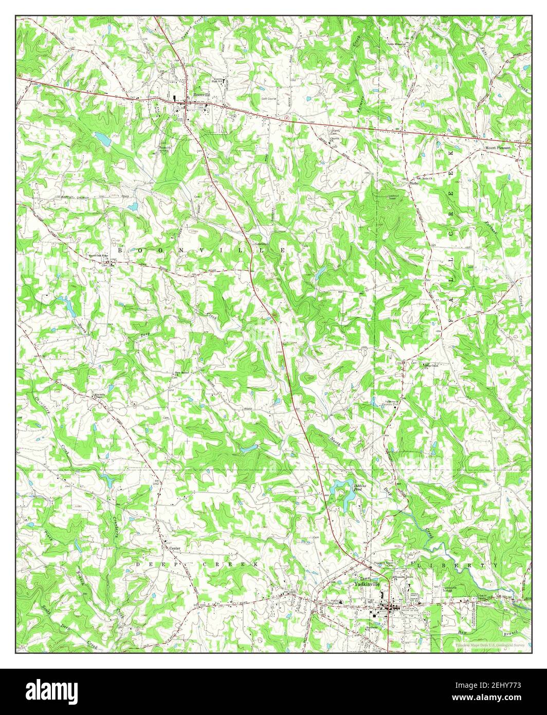 Yadkinville, North Carolina, map 1966, 124000, United States of
