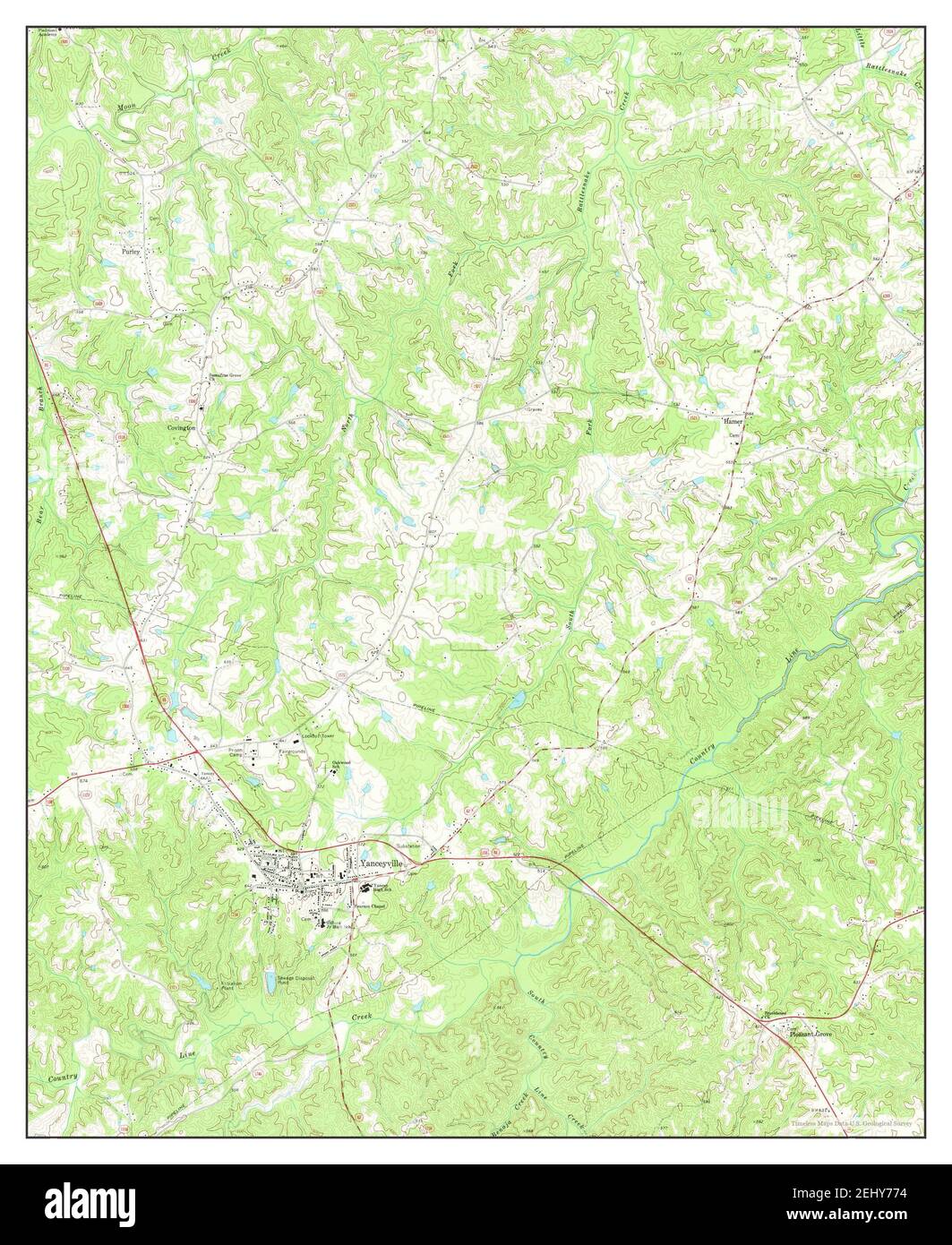 Yanceyville, North Carolina, map 1972, 124000, United States of