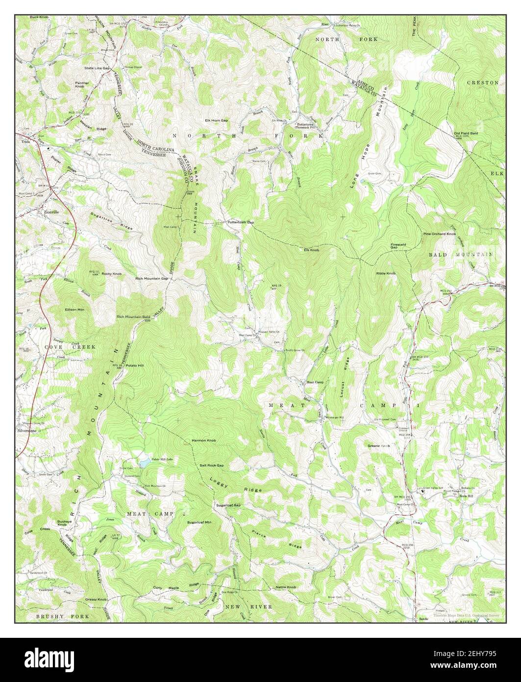 Zionville, North Carolina, map 1959, 124000, United States of America