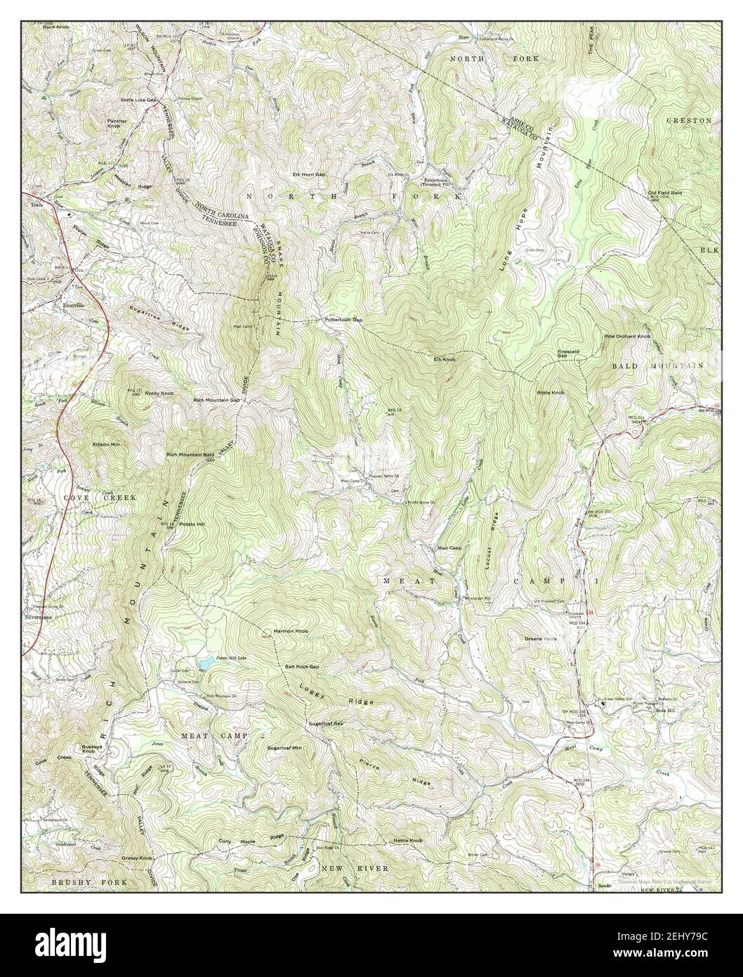 Zionville, North Carolina, map 1959, 124000, United States of America