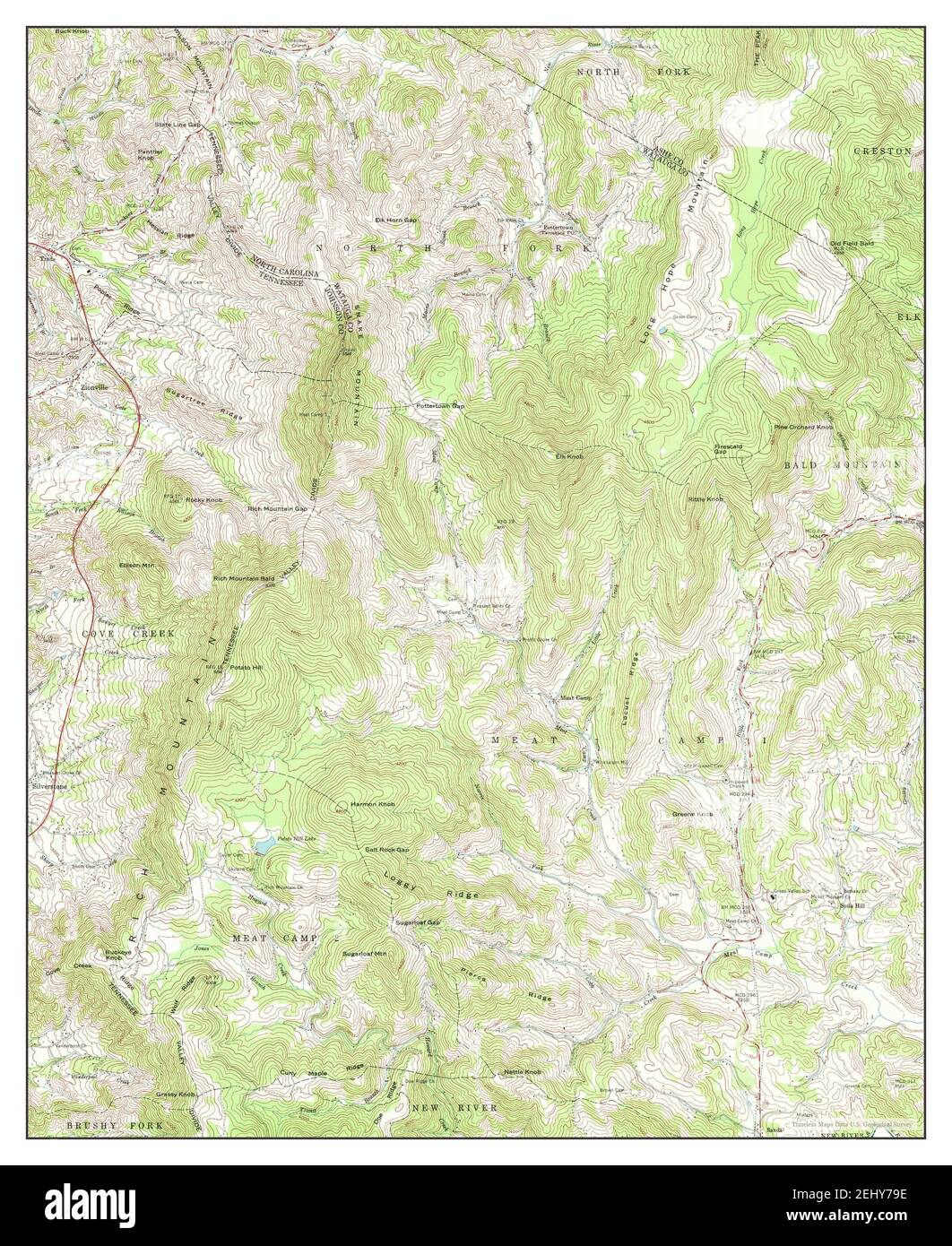Zionville, North Carolina, map 1959, 124000, United States of America