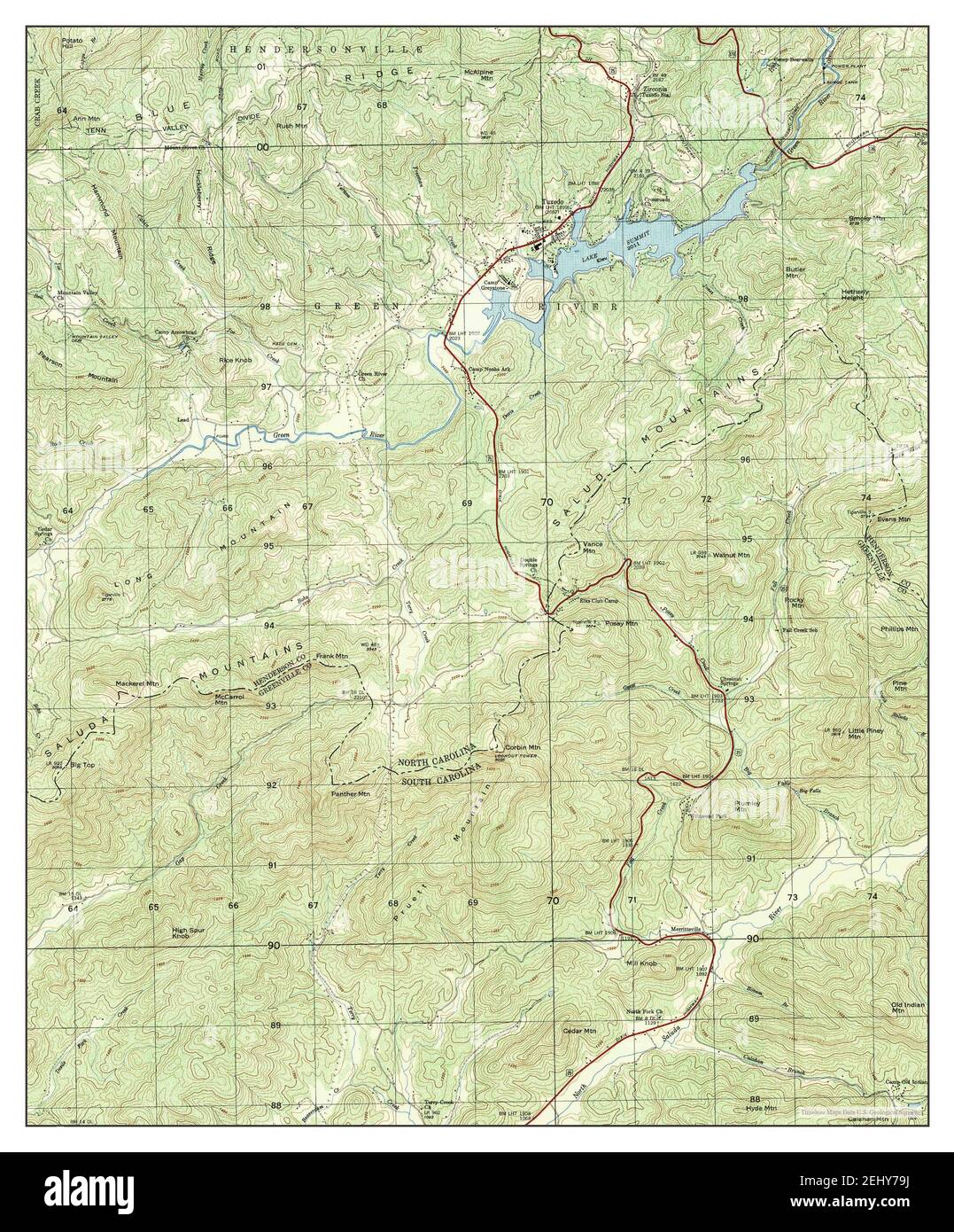 Zirconia, North Carolina, map 1954, 125000, United States of America