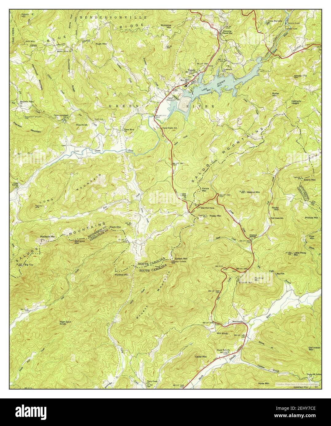 Zirconia, North Carolina, map 1946, 124000, United States of America by Timeless Maps, data U.S