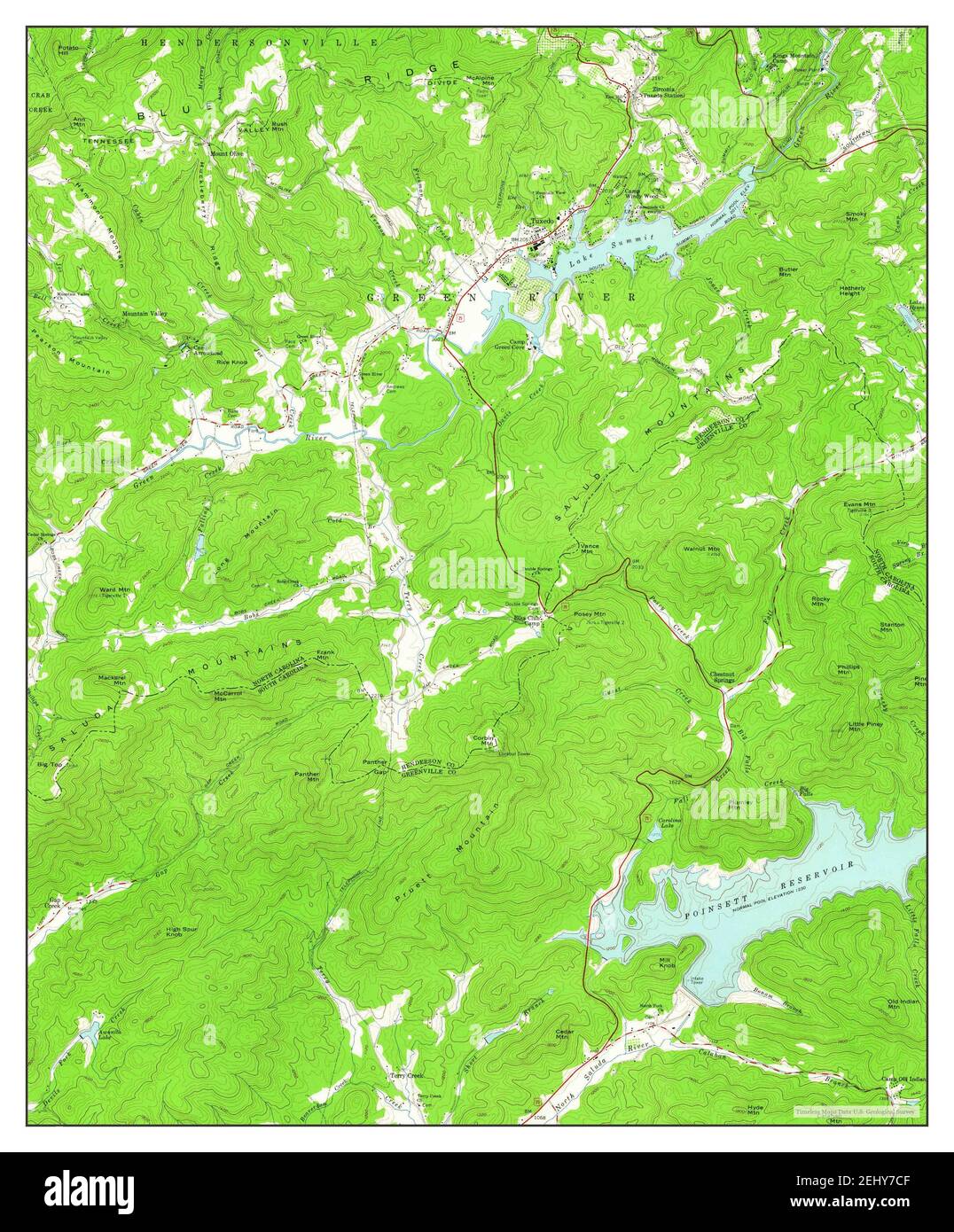 Zirconia, North Carolina, map 1959, 124000, United States of America