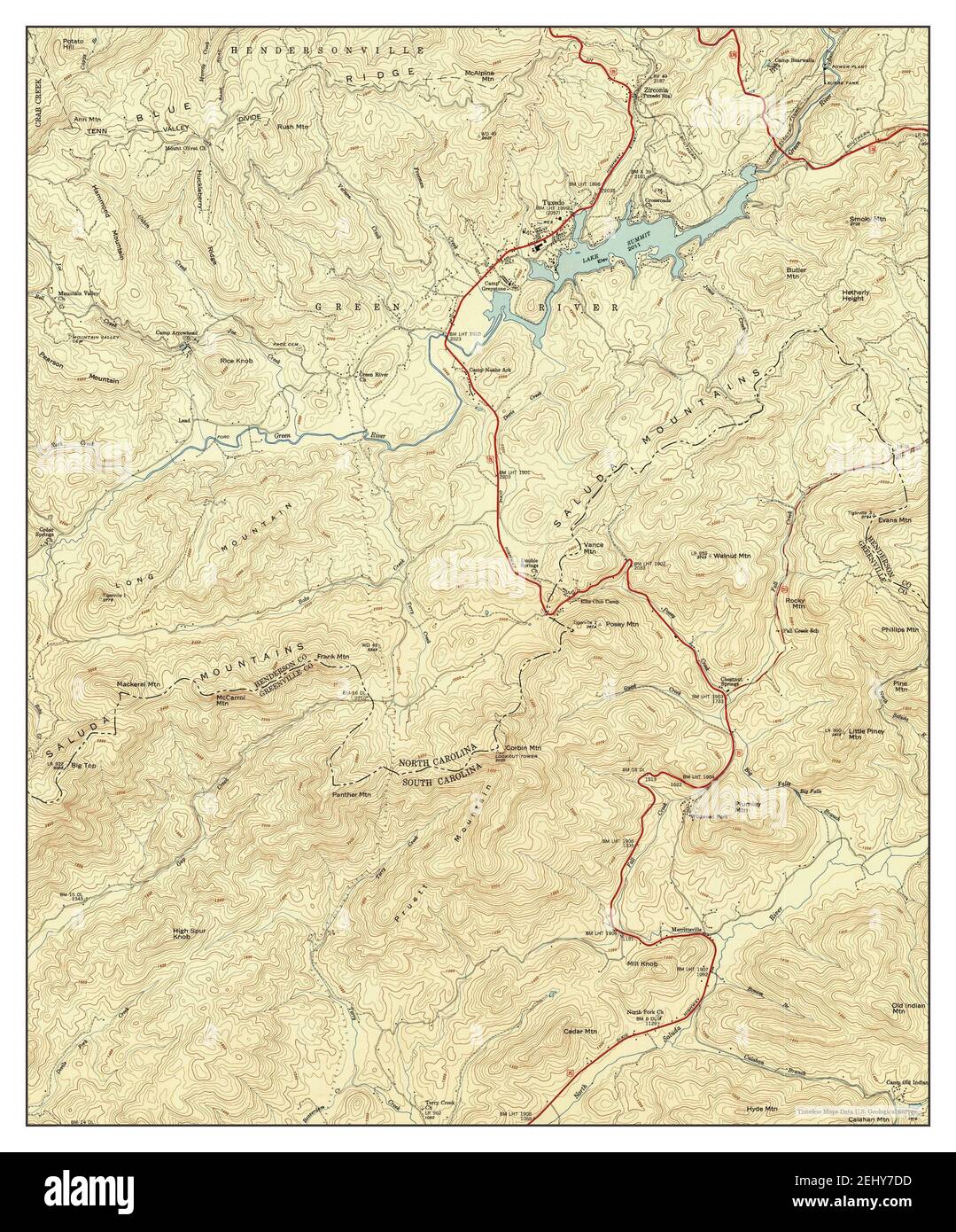 Zirconia, North Carolina, map 1947, 124000, United States of America by Timeless Maps, data U.S