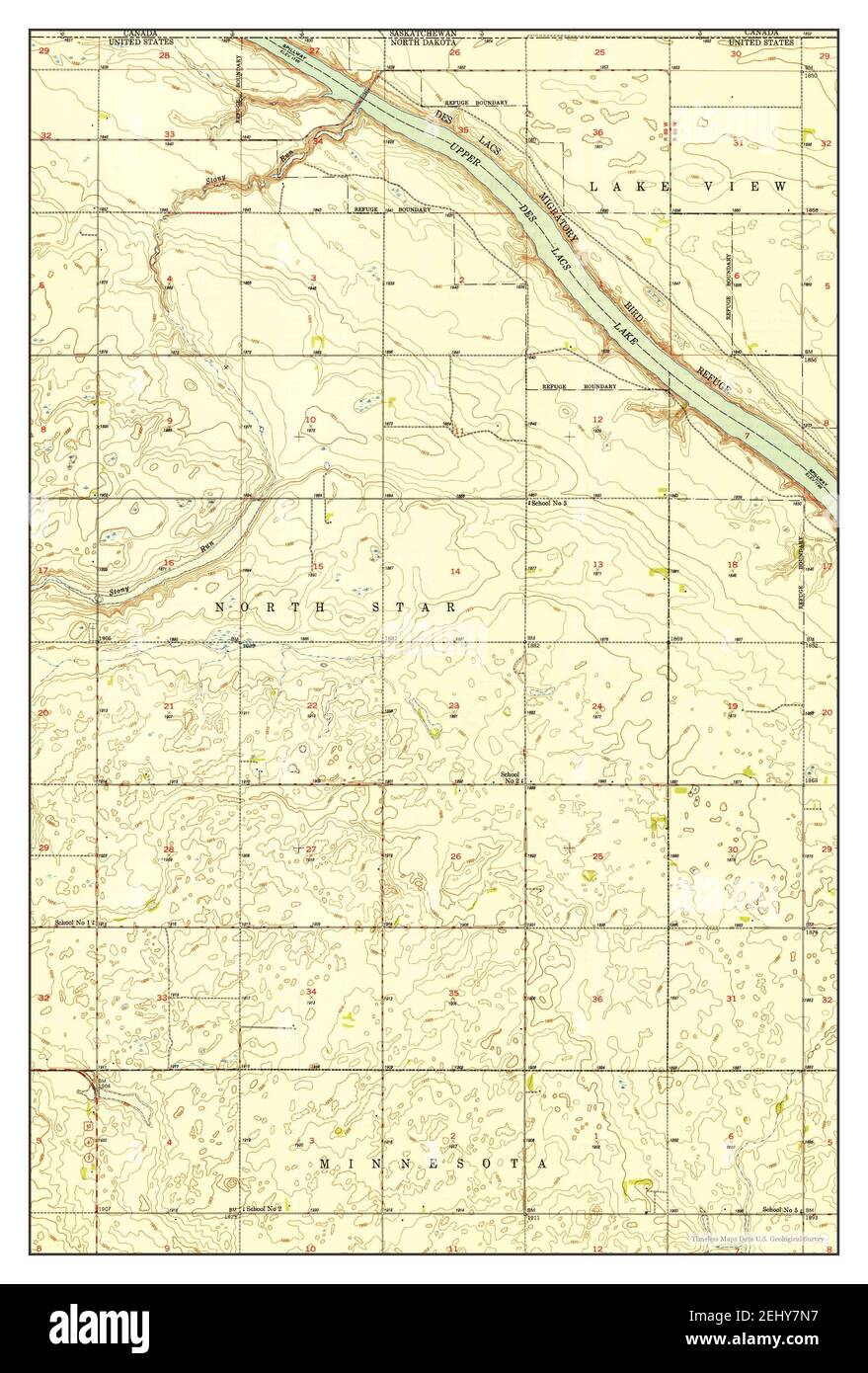 Bowbells NW, North Dakota, map 1949, 124000, United States of America