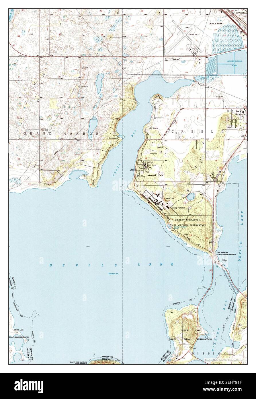 Camp Grafton, North Dakota, map 1994, 124000, United States of America by Timeless Maps, data U