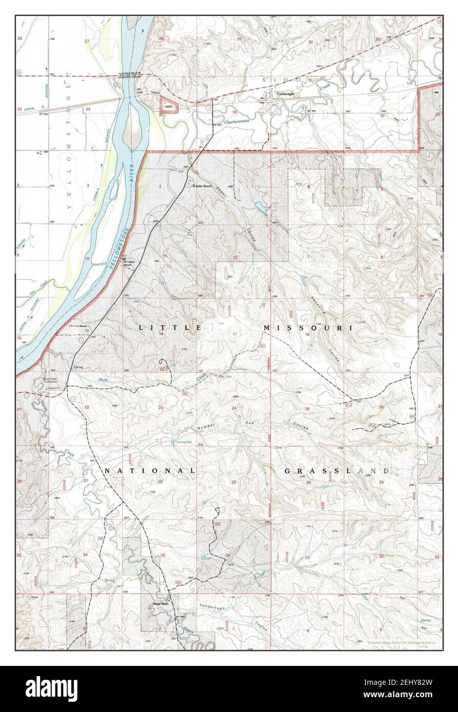 Cartwright, North Dakota, map 1997, 124000, United States of America