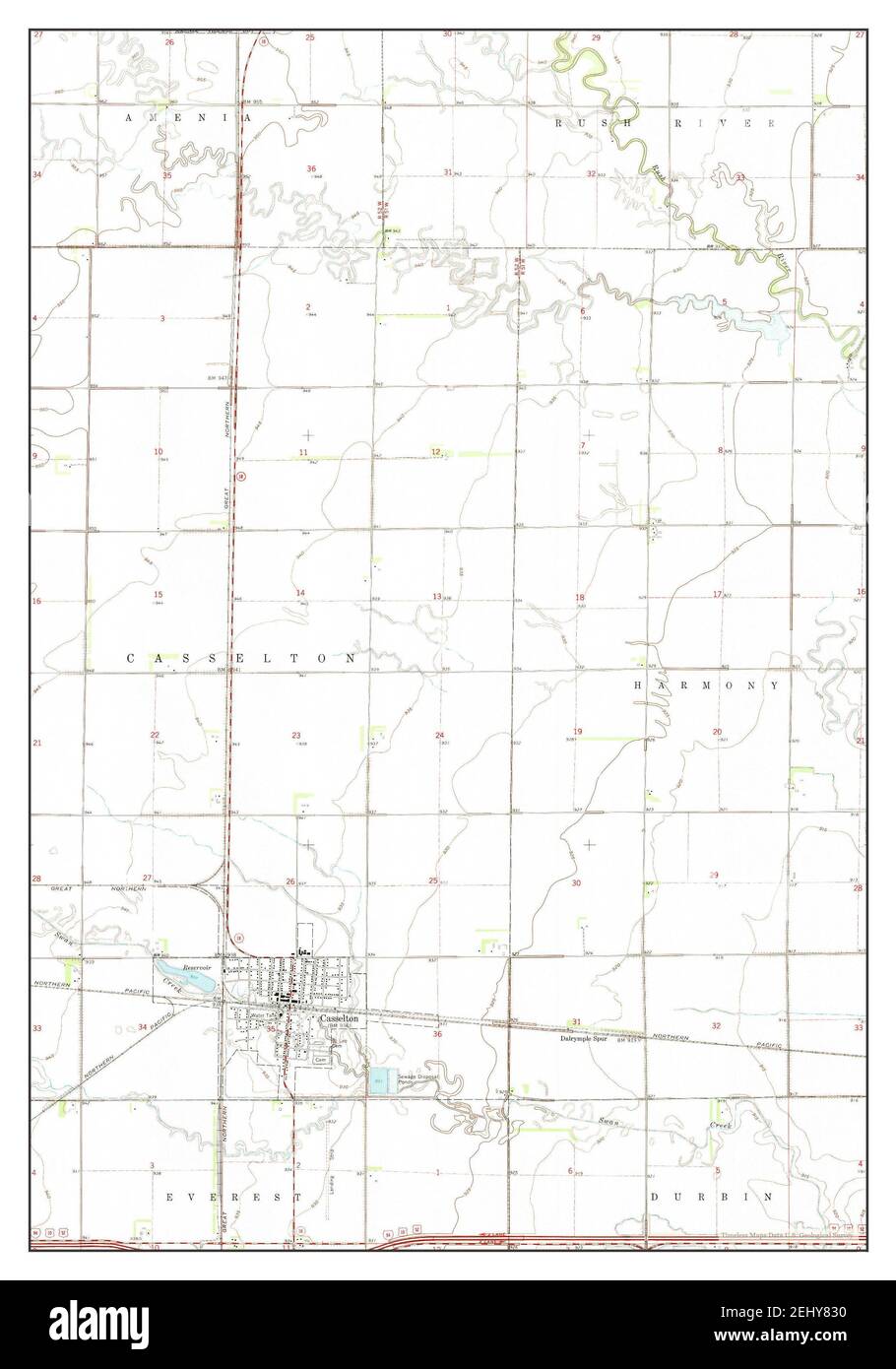 Map of casselton Cut Out Stock Images & Pictures Alamy
