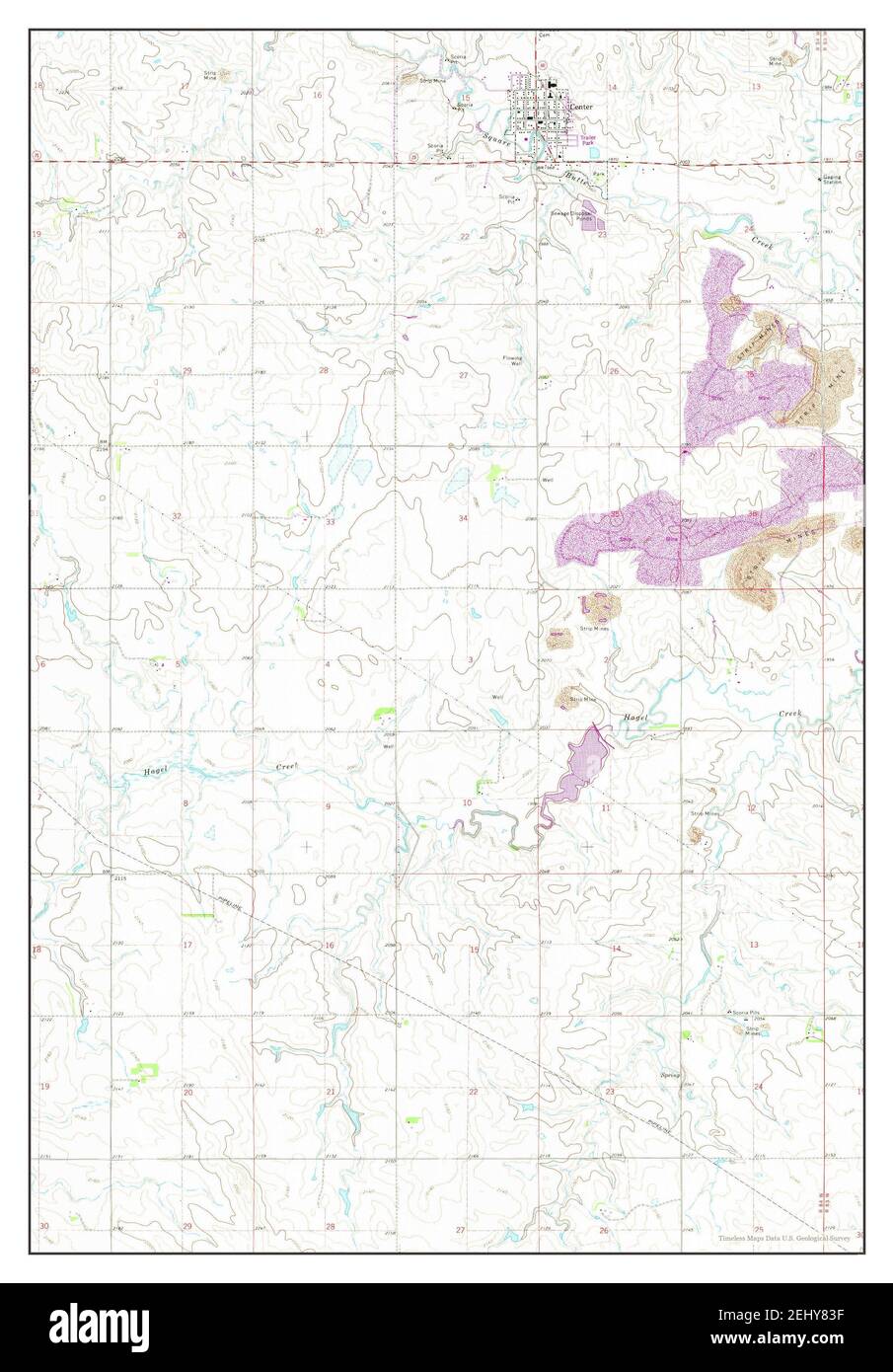 Center, North Dakota, map 1972, 124000, United States of America by
