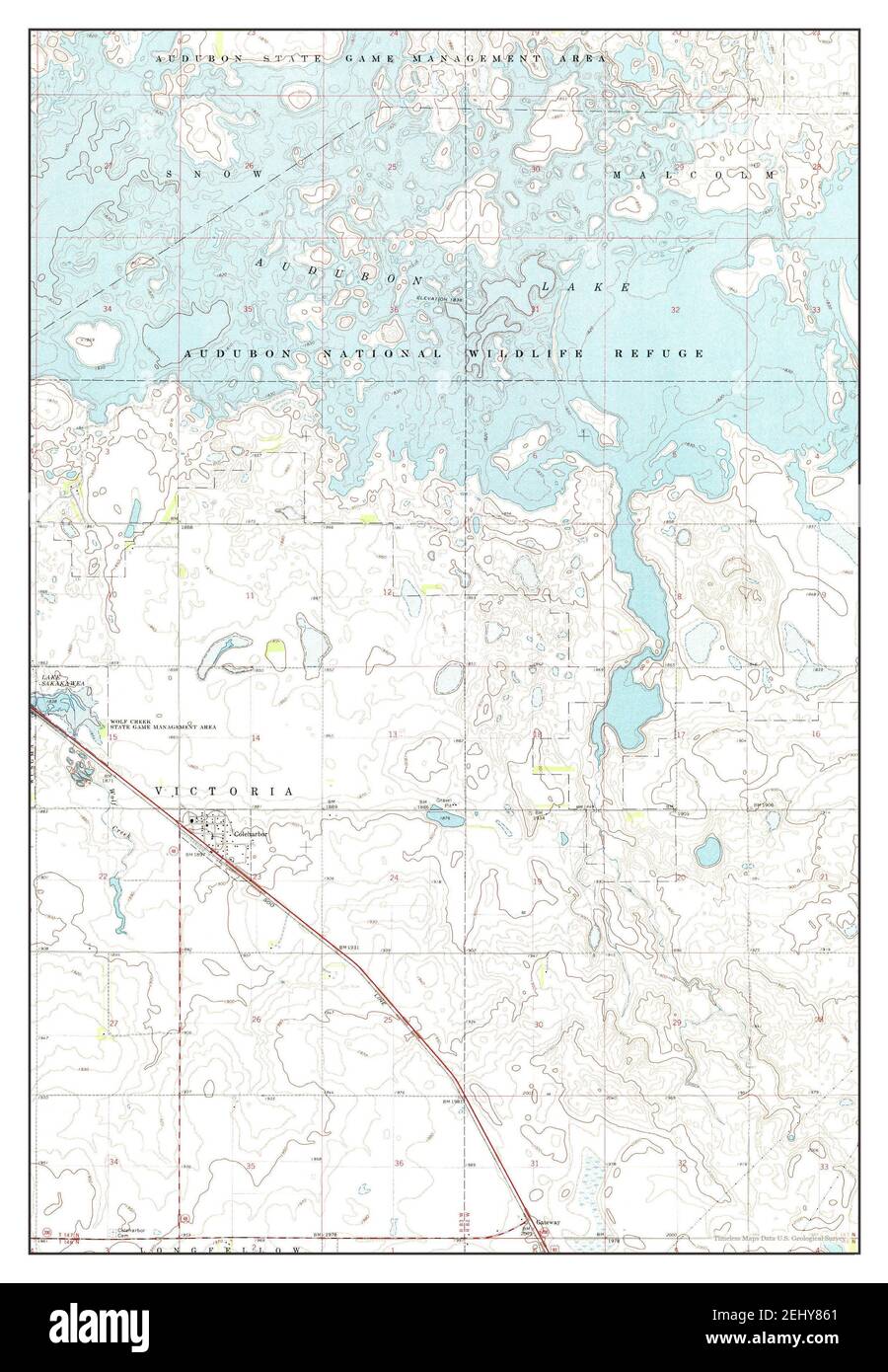 Coleharbor, North Dakota, map 1972, 124000, United States of America
