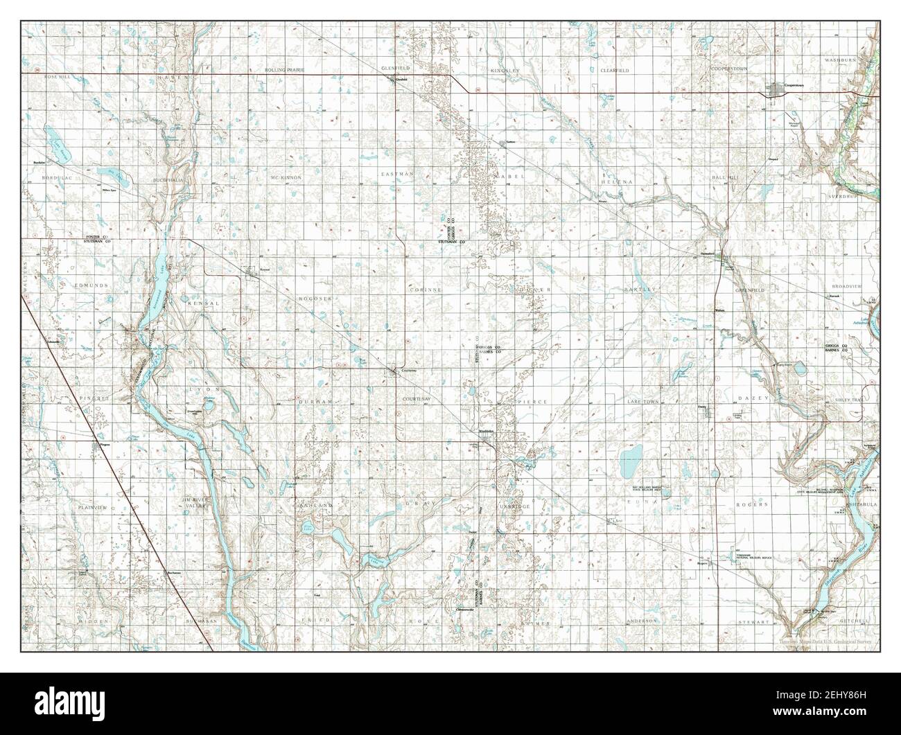 Cooperstown north dakota map Cut Out Stock Images & Pictures Alamy