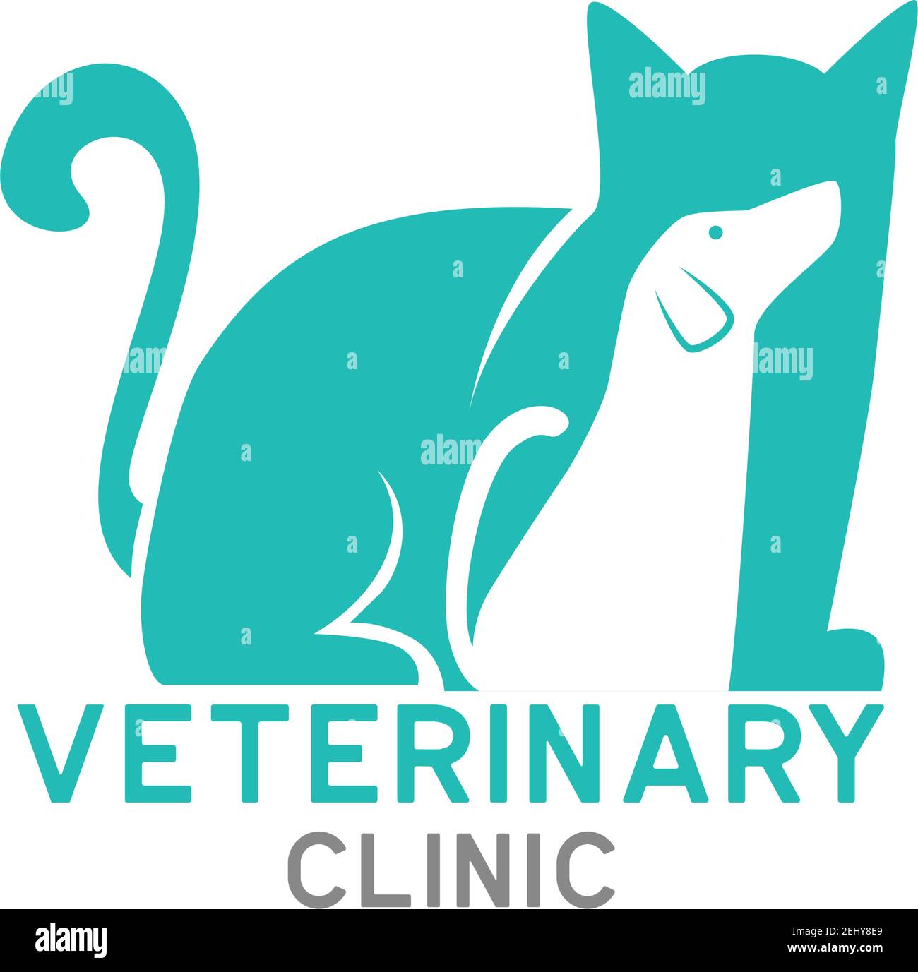 veterinary logo isolated on white background, vector illustration Stock