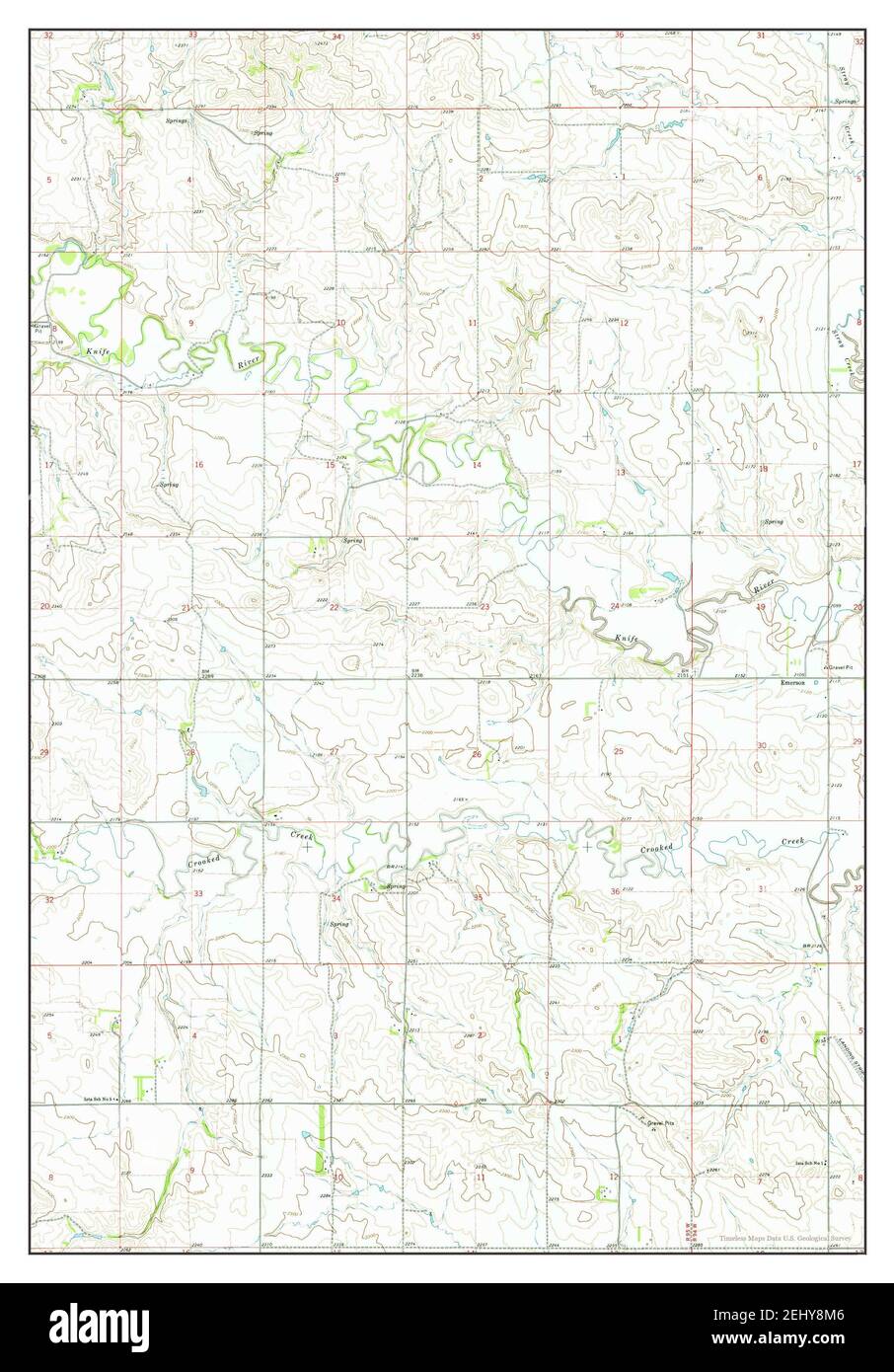 Emerson, North Dakota, map 1973, 124000, United States of America by