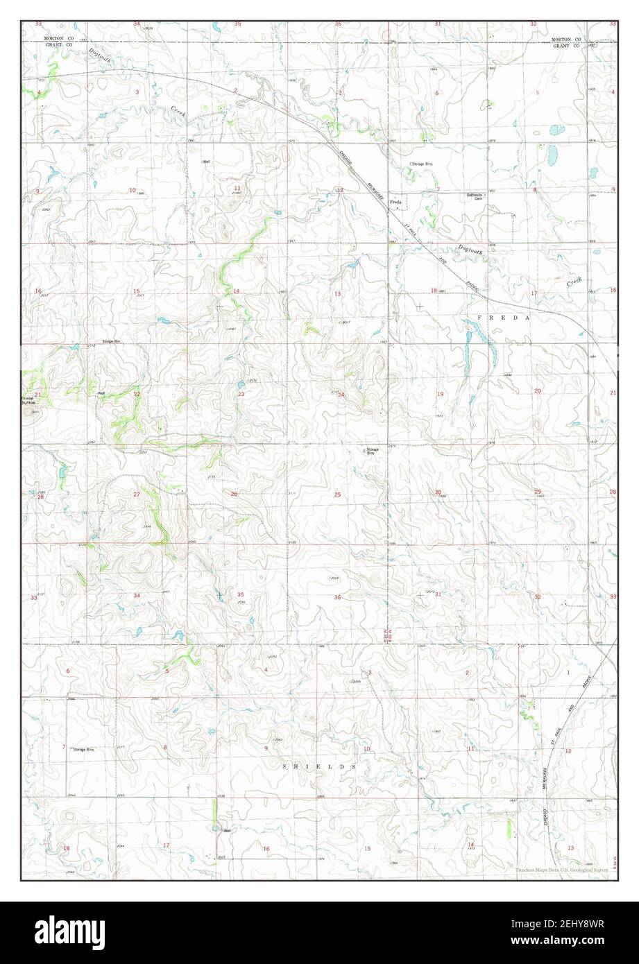 Paxton North Dakota Map Freda, North Dakota, Map 1980, 1:24000, United States Of America By  Timeless Maps, Data U.s. Geological Survey Stock Photo - Alamy
