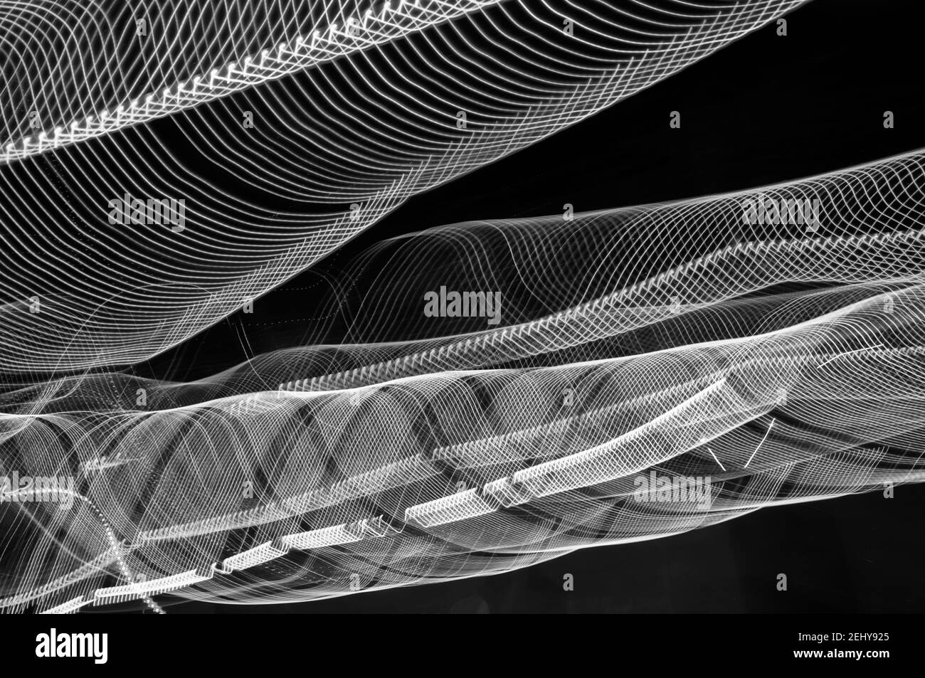 light painting in black and white, abstract background Stock Photo