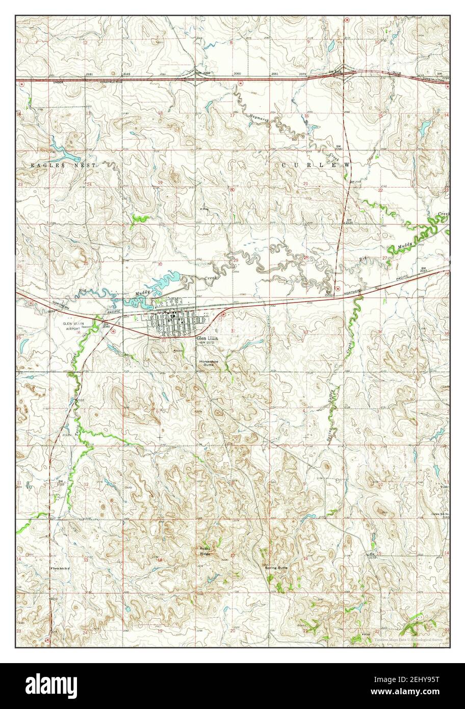 Glen Ullin, North Dakota, map 1960, 124000, United States of America