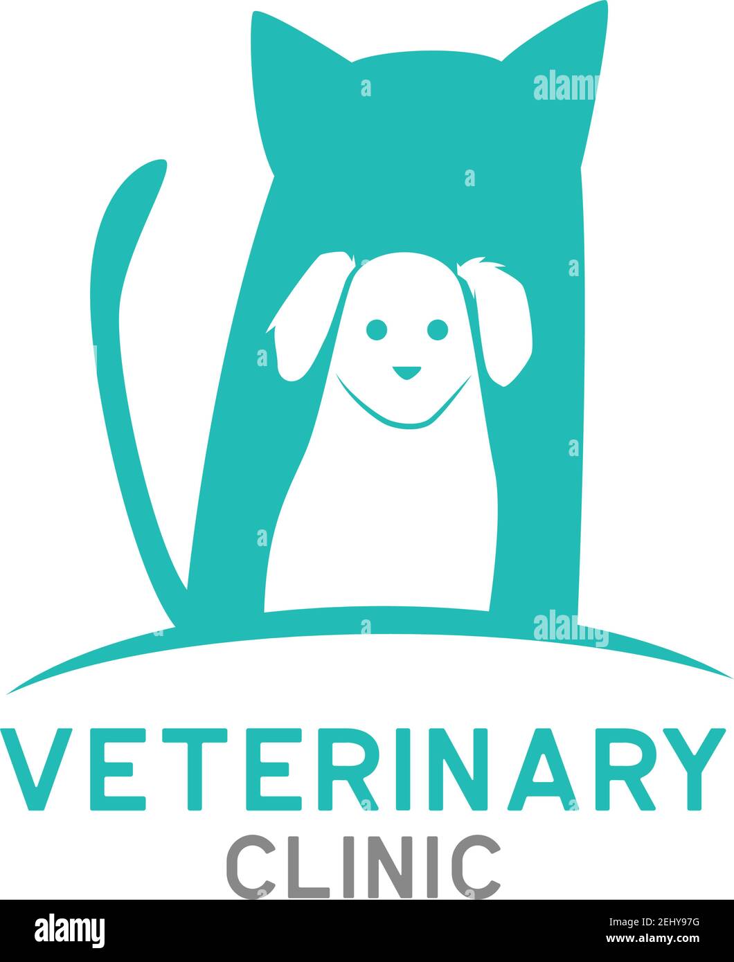 veterinary logo isolated on white background, vector illustration Stock