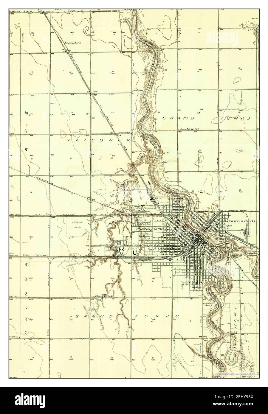 Grand Forks Nd Map Grand Forks, North Dakota, Map 1934, 1:24000, United States Of America By  Timeless Maps, Data U.s. Geological Survey Stock Photo - Alamy