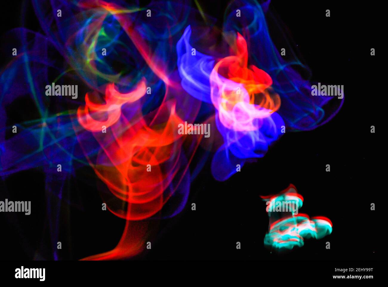 A colorful light painting effect Creative work of art, light graphics